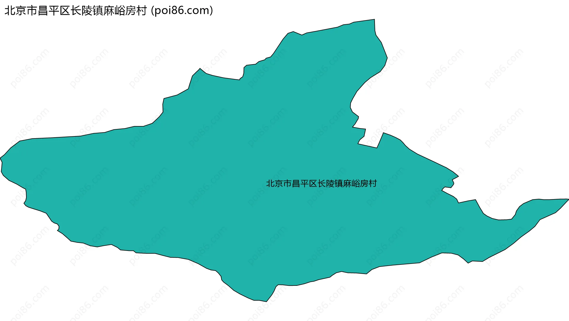 北京市昌平区长陵镇麻峪房村边界地图