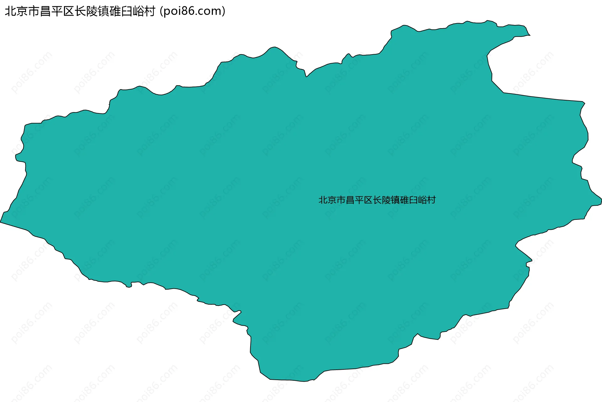 北京市昌平区长陵镇碓臼峪村边界地图