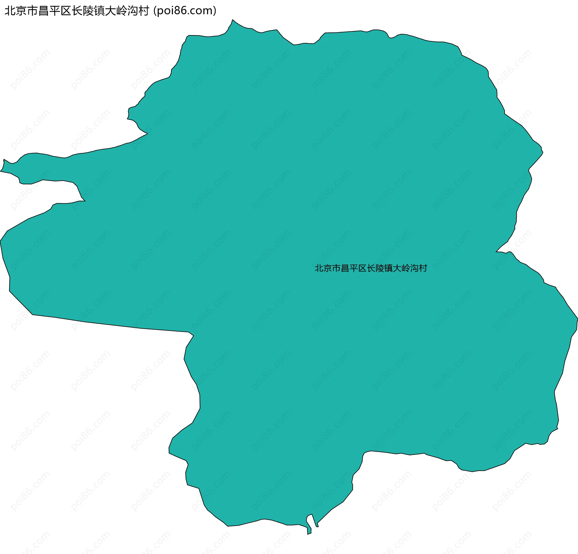 北京市昌平区长陵镇大岭沟村边界地图