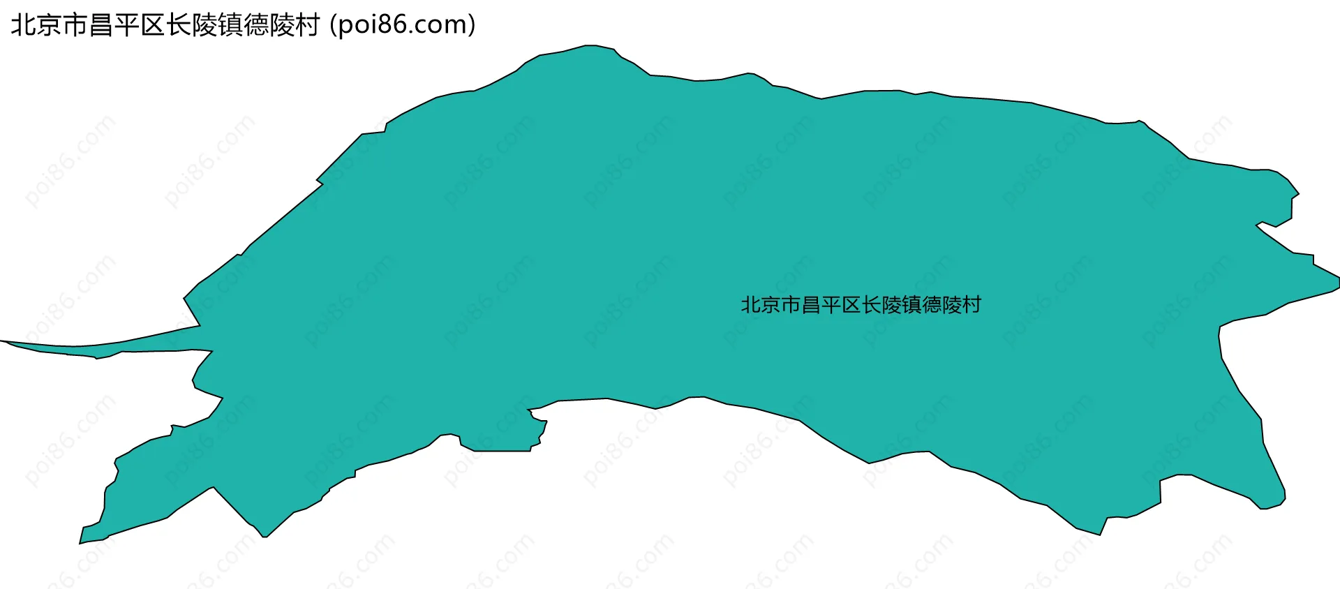 北京市昌平区长陵镇德陵村边界地图