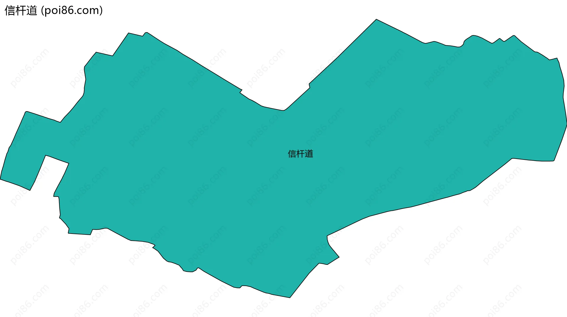 信杆道边界地图
