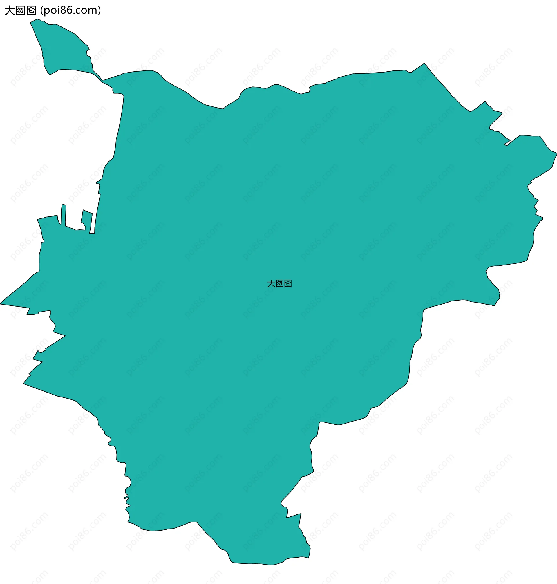 大囫囵边界地图