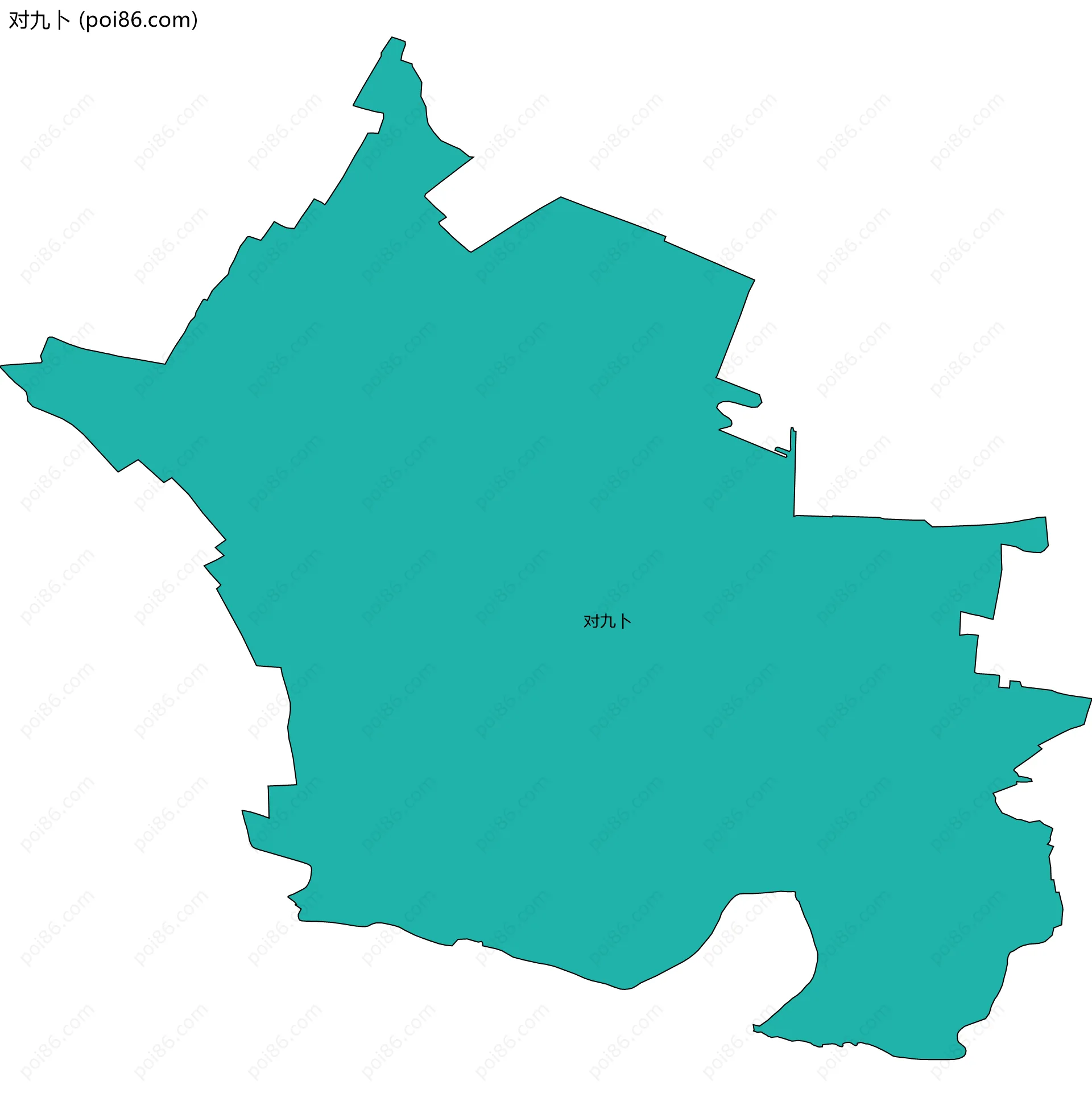 对九卜边界地图