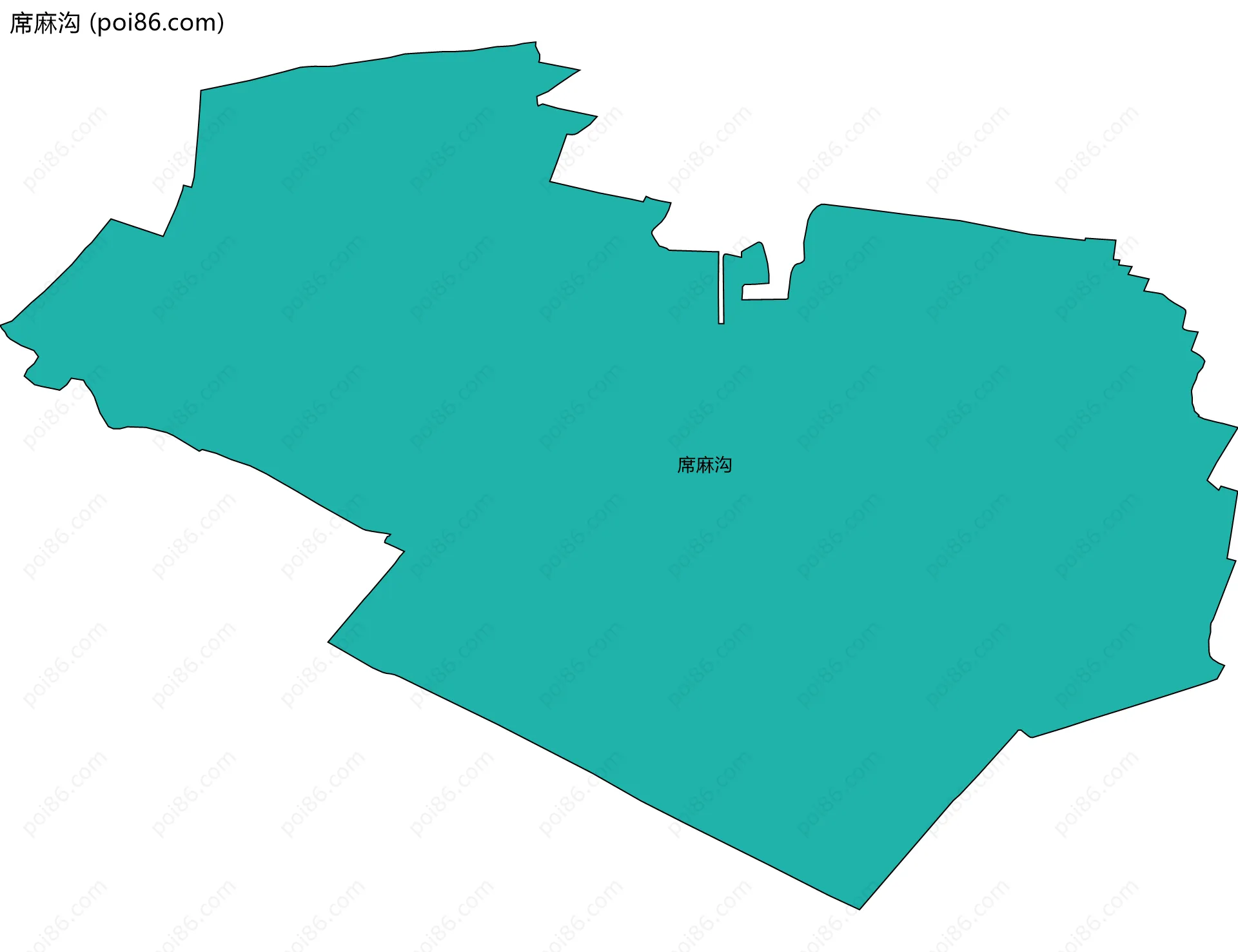 席麻沟边界地图