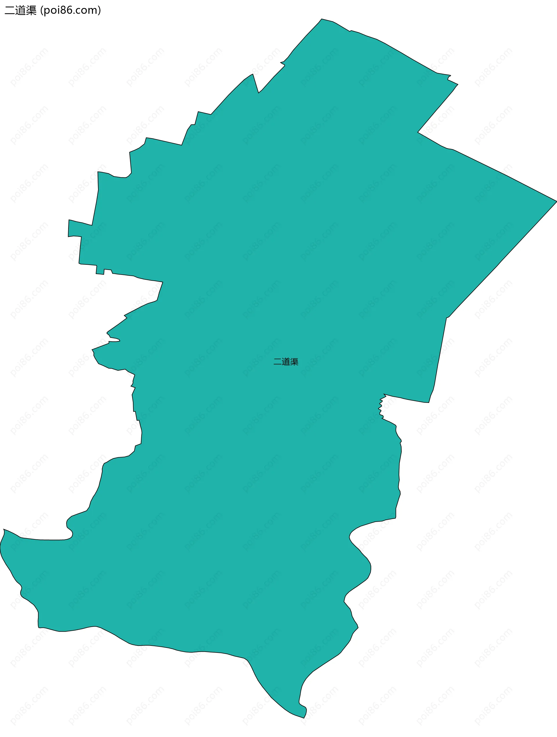 二道渠边界地图