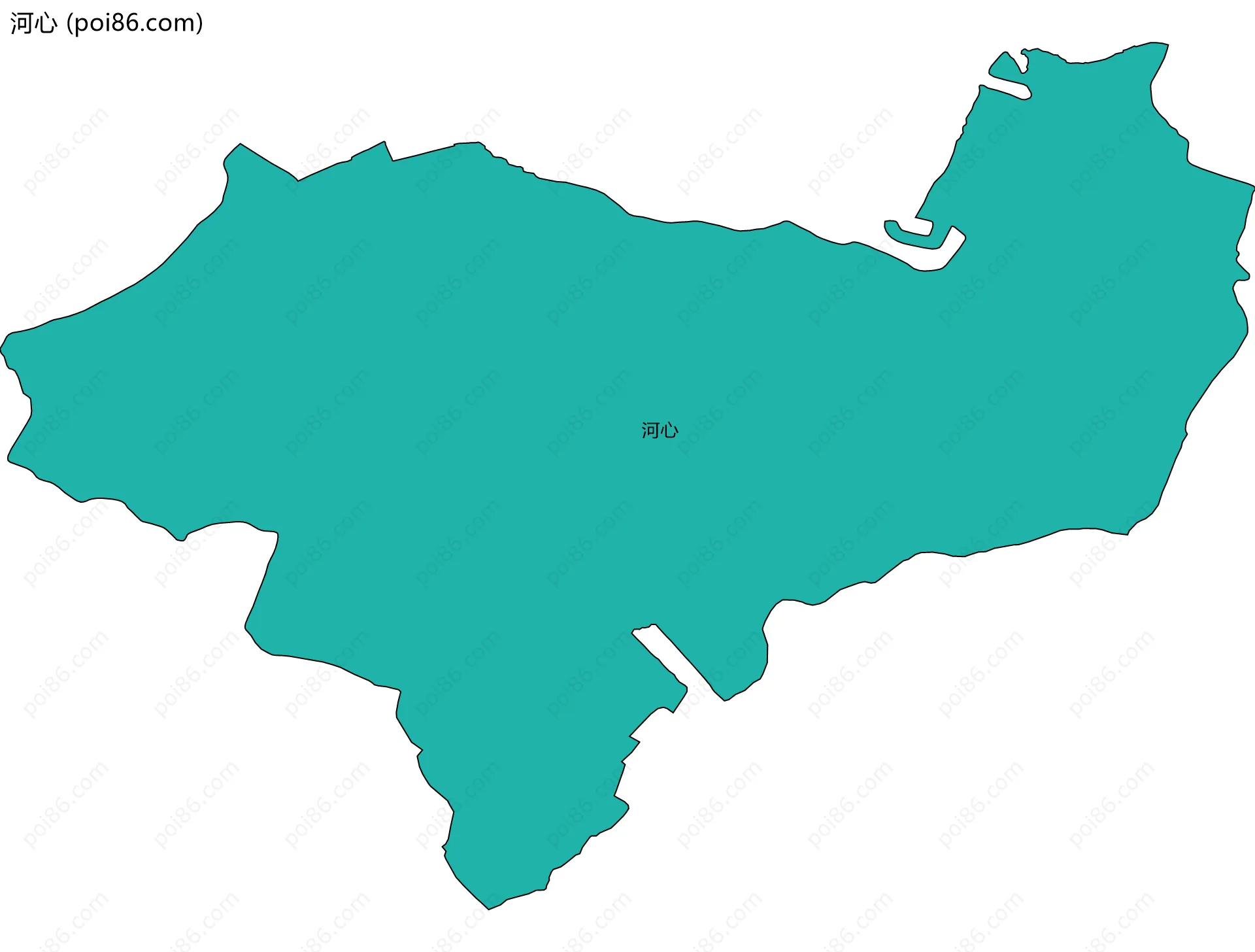 河心边界地图