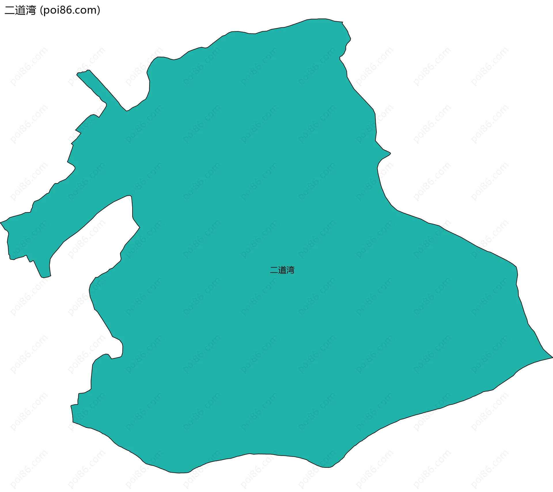 二道湾边界地图