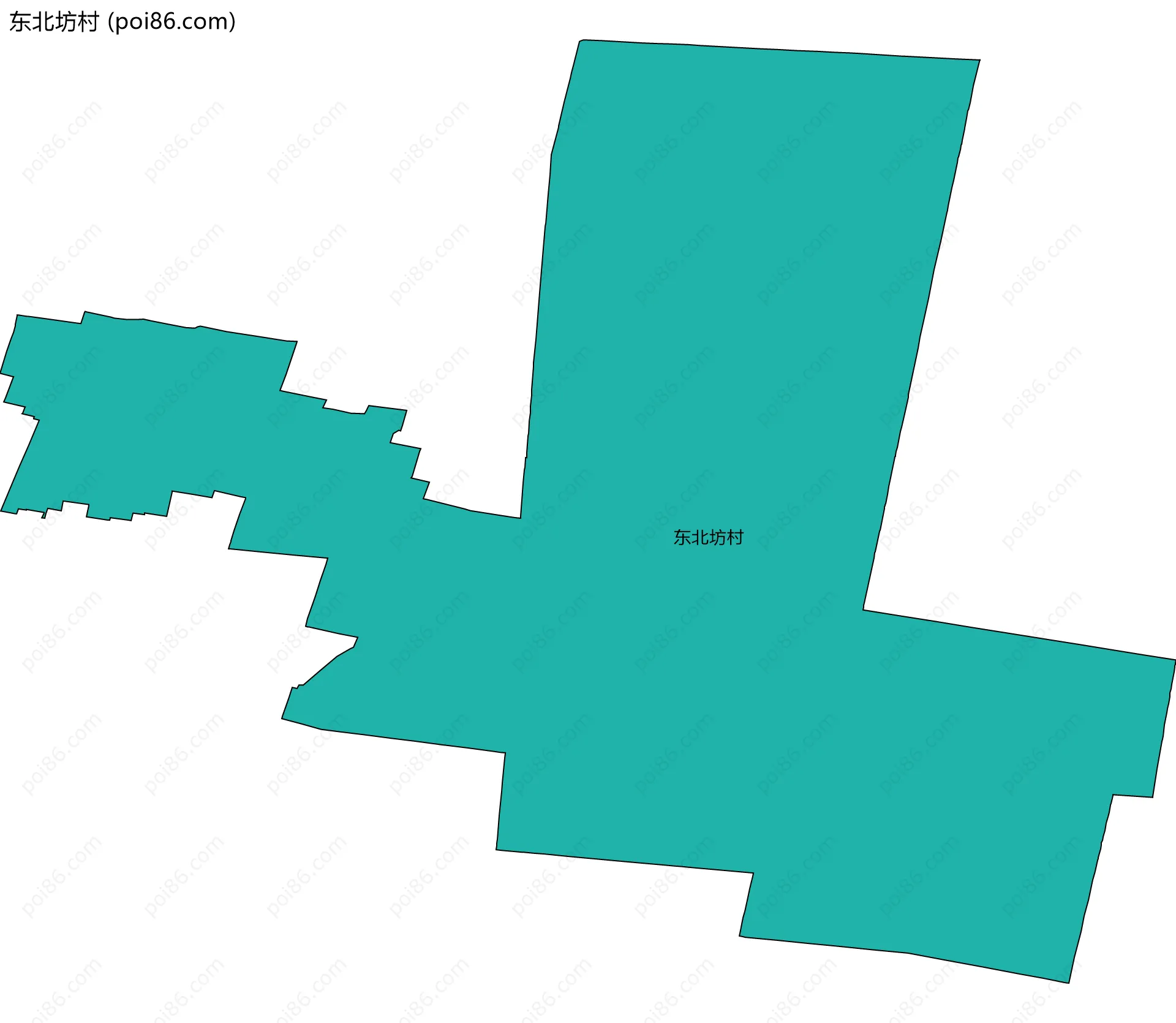 东北坊村边界地图