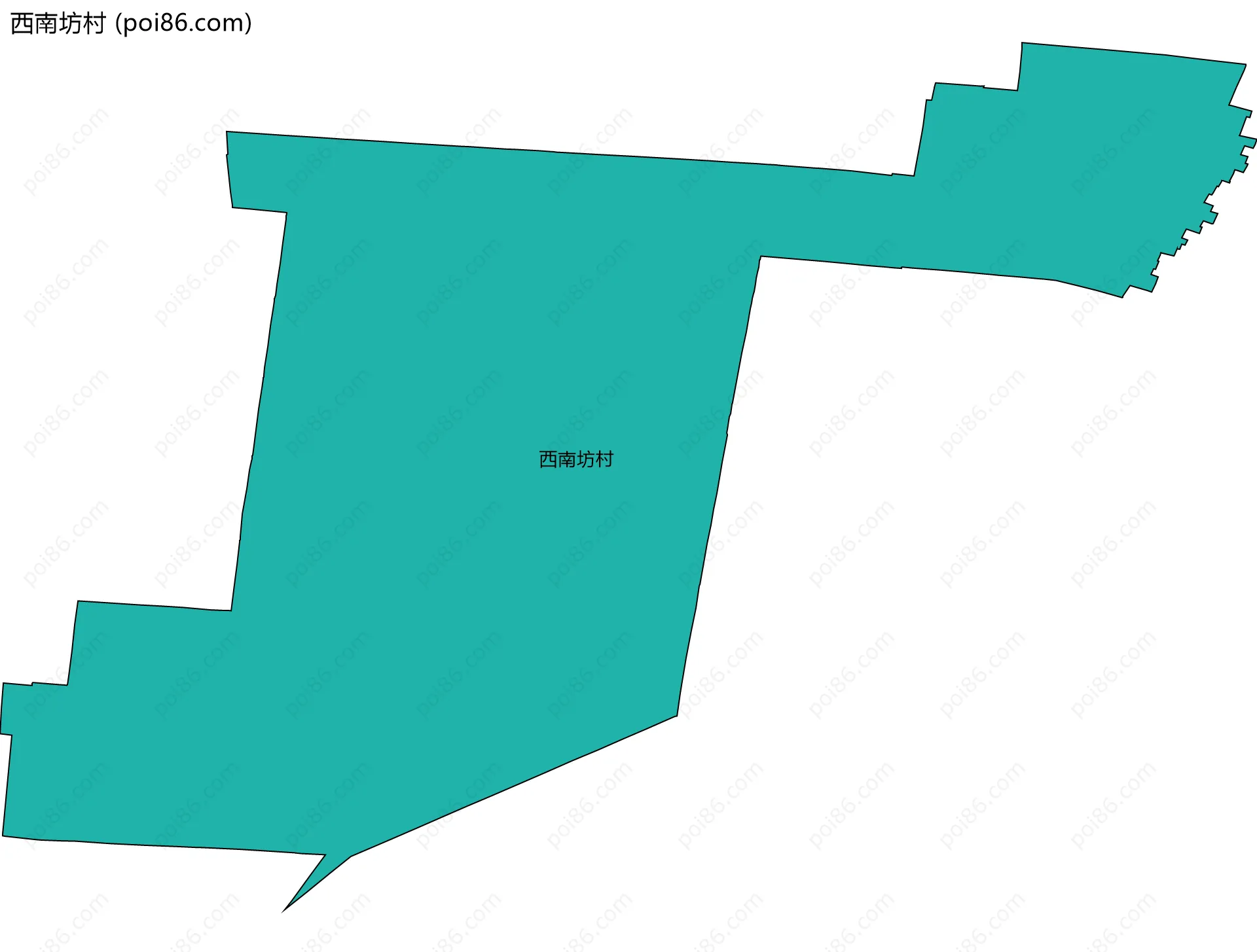 西南坊村边界地图