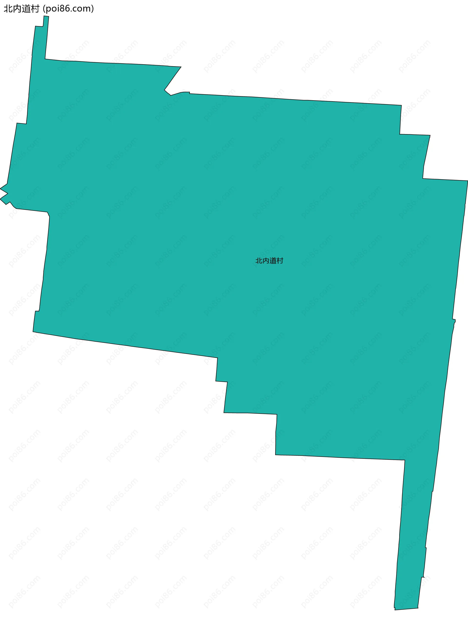 北内道村边界地图