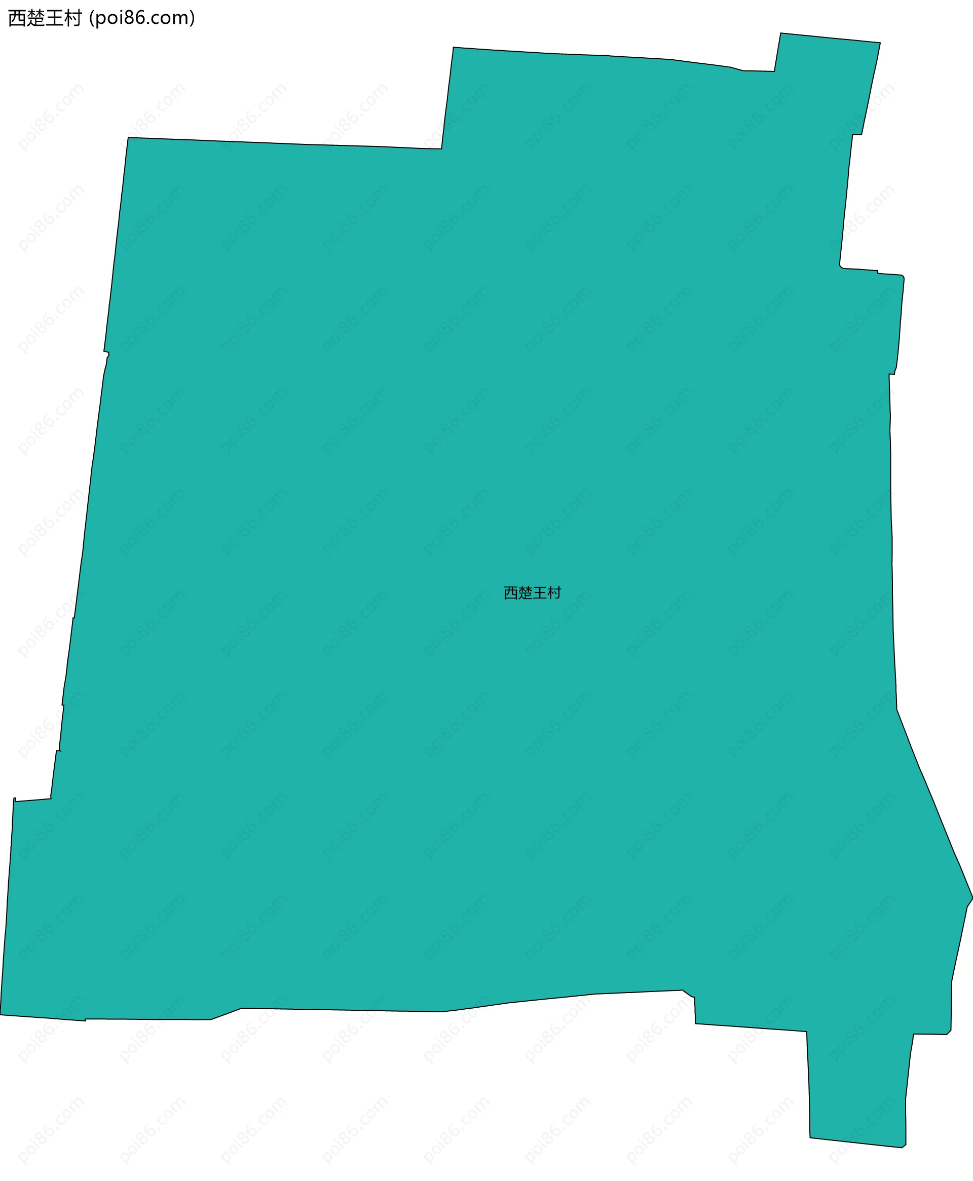 西楚王村边界地图