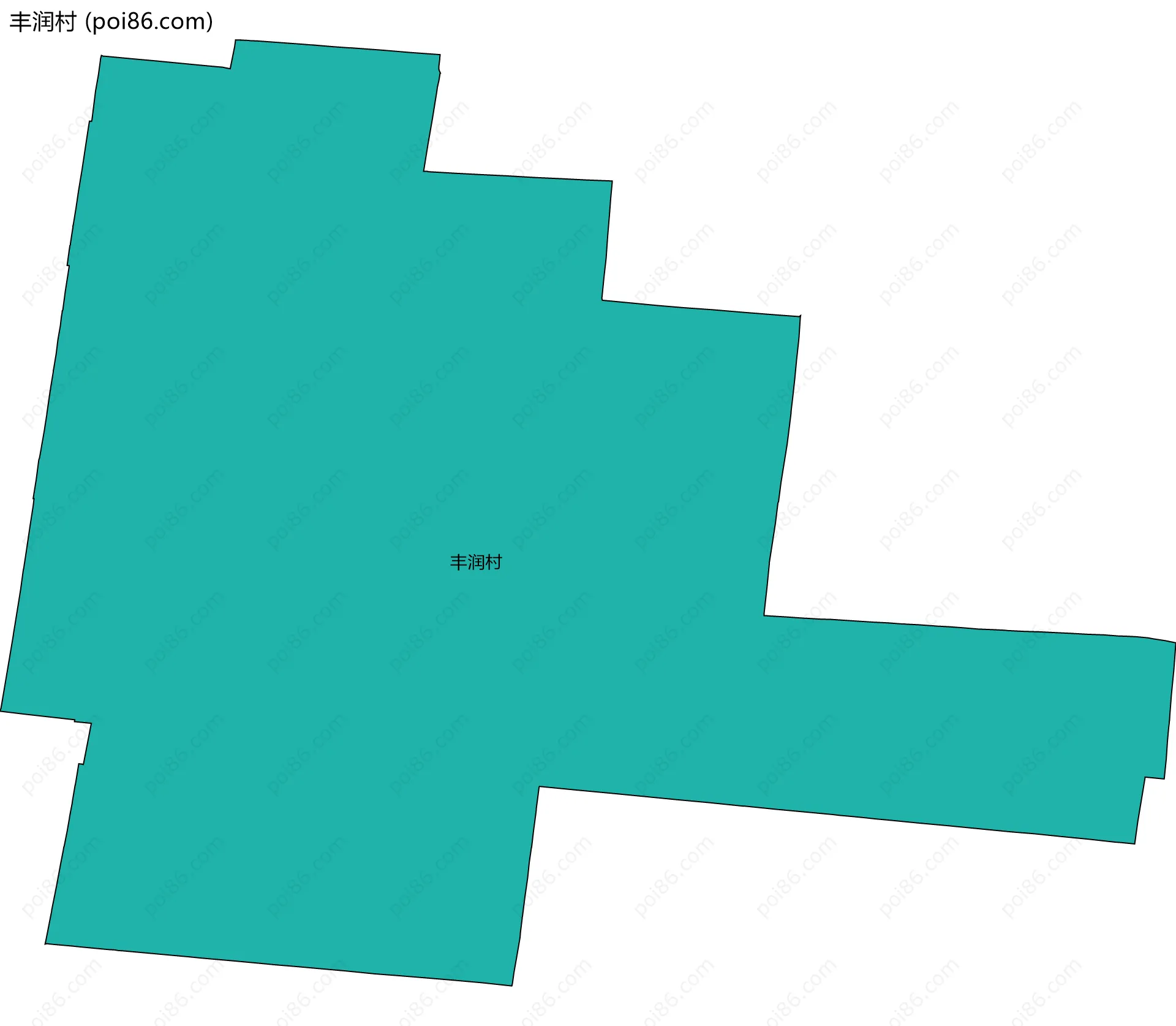 丰润村边界地图