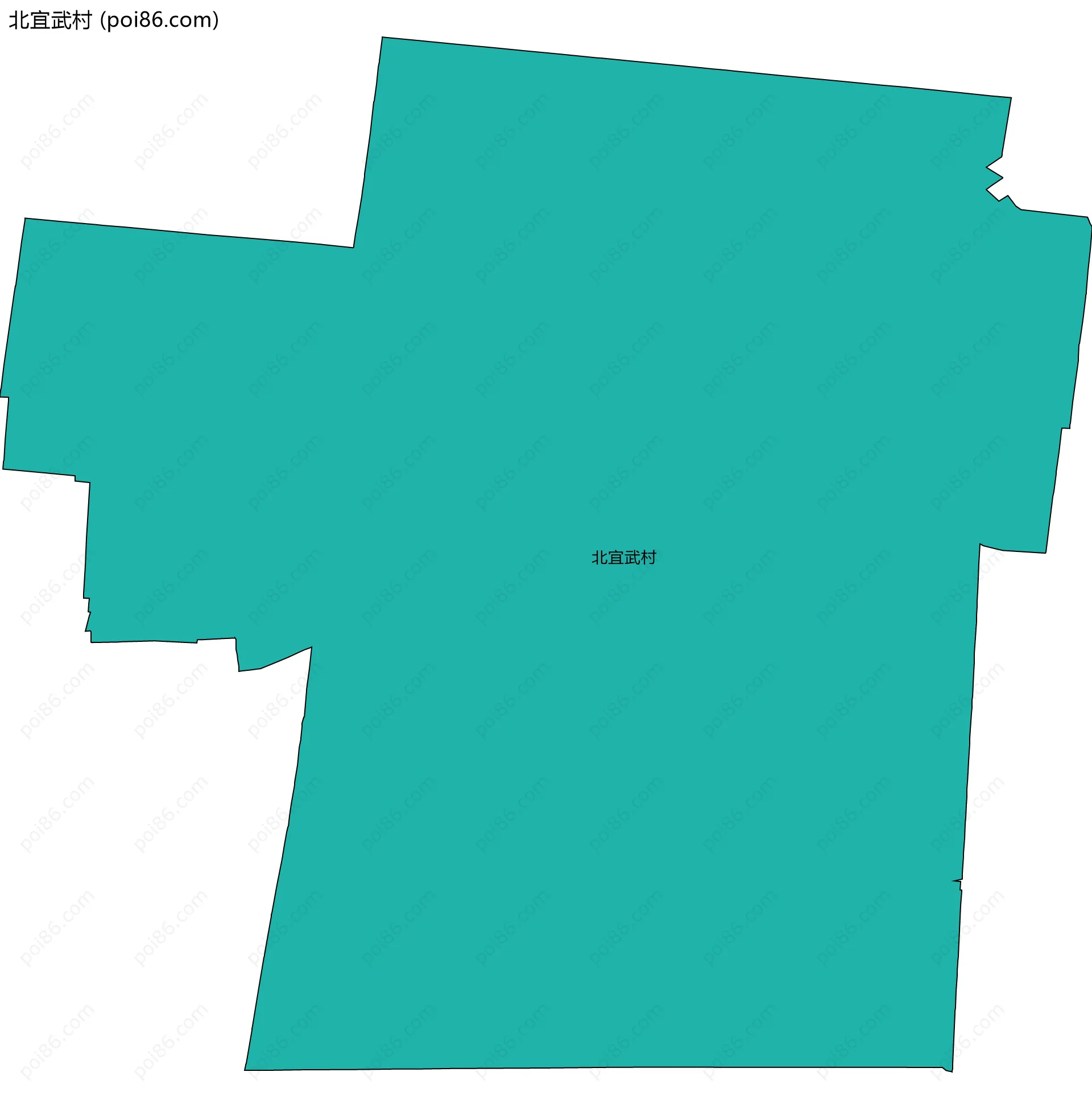 北宜武村边界地图