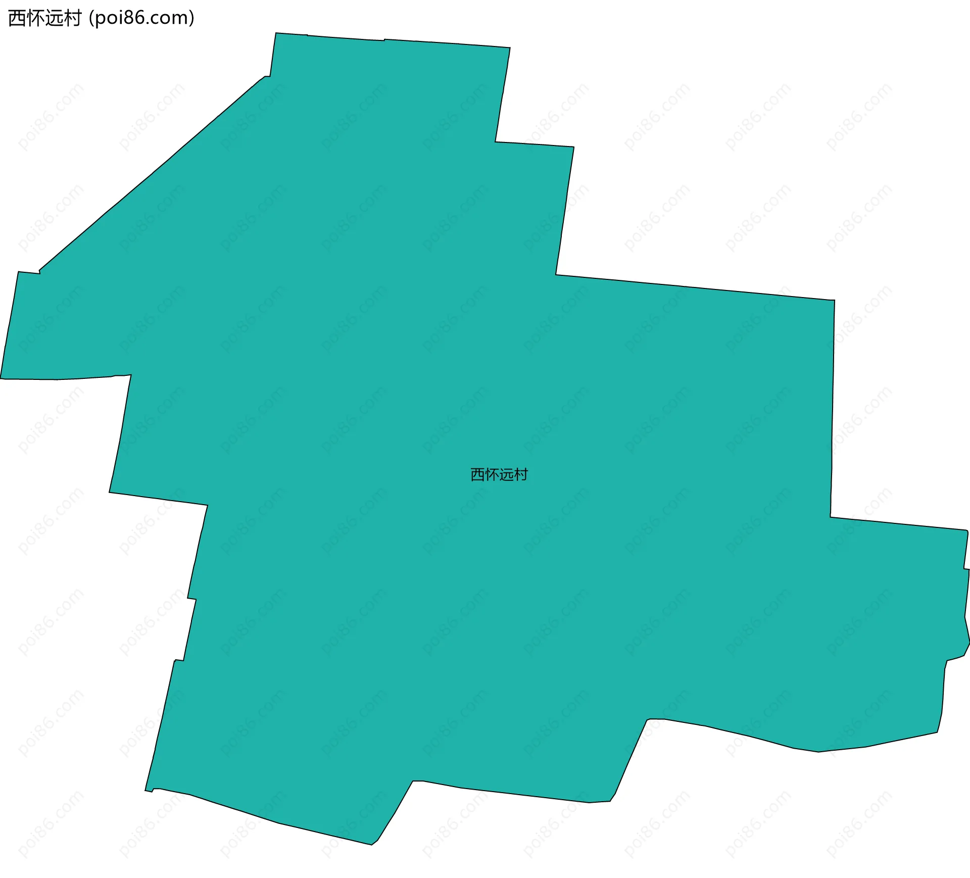 西怀远村边界地图