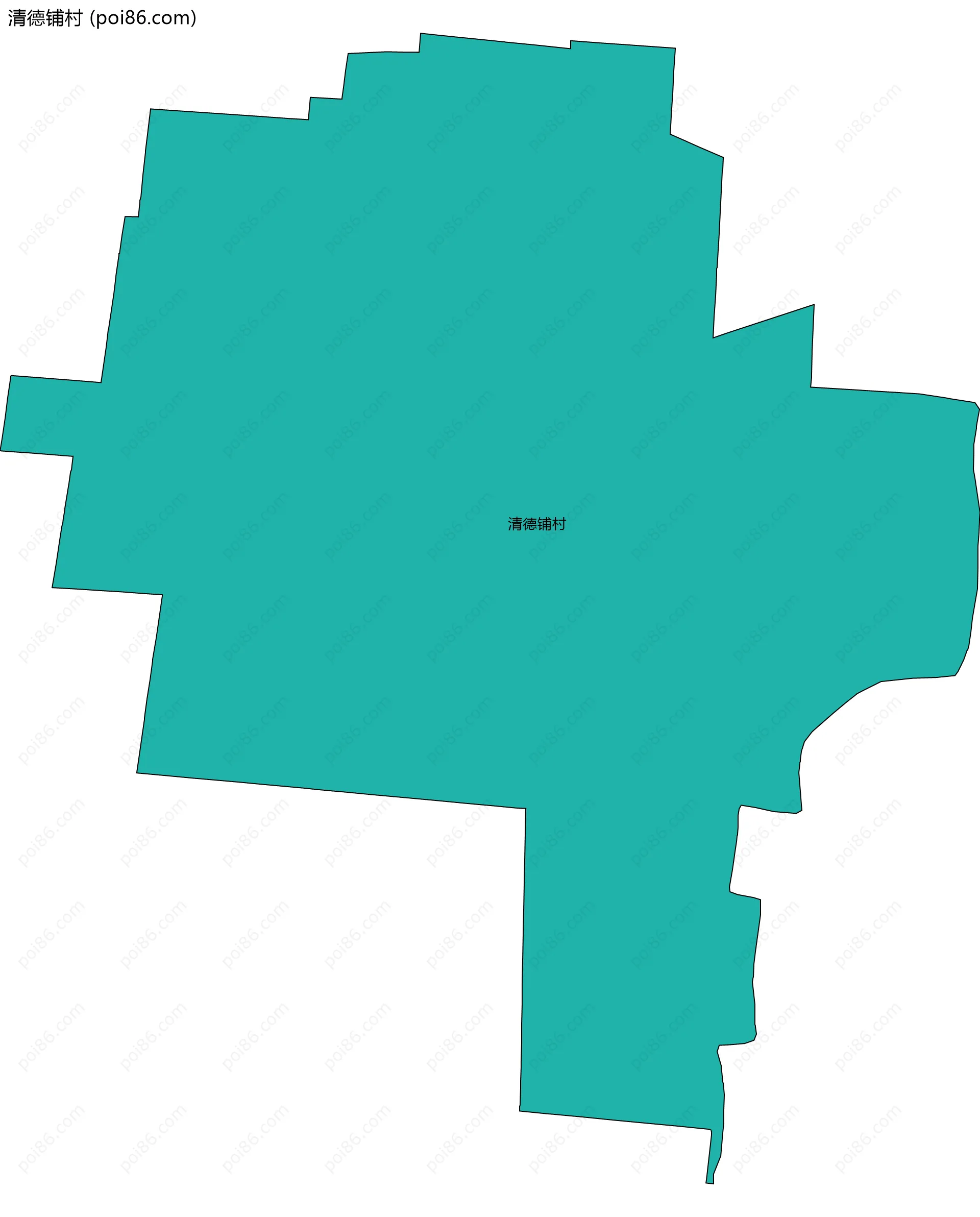 清德铺村边界地图