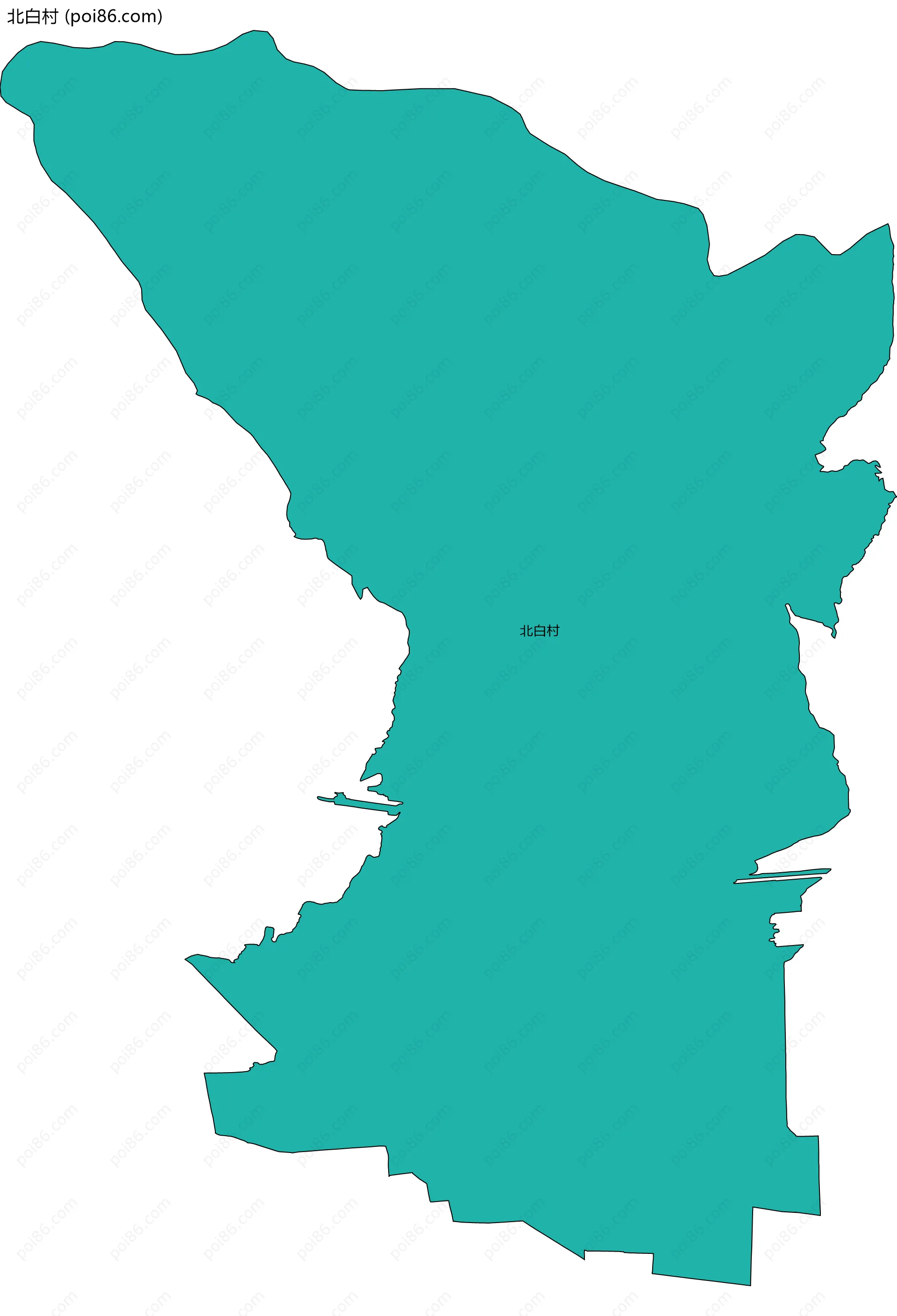 北白村边界地图