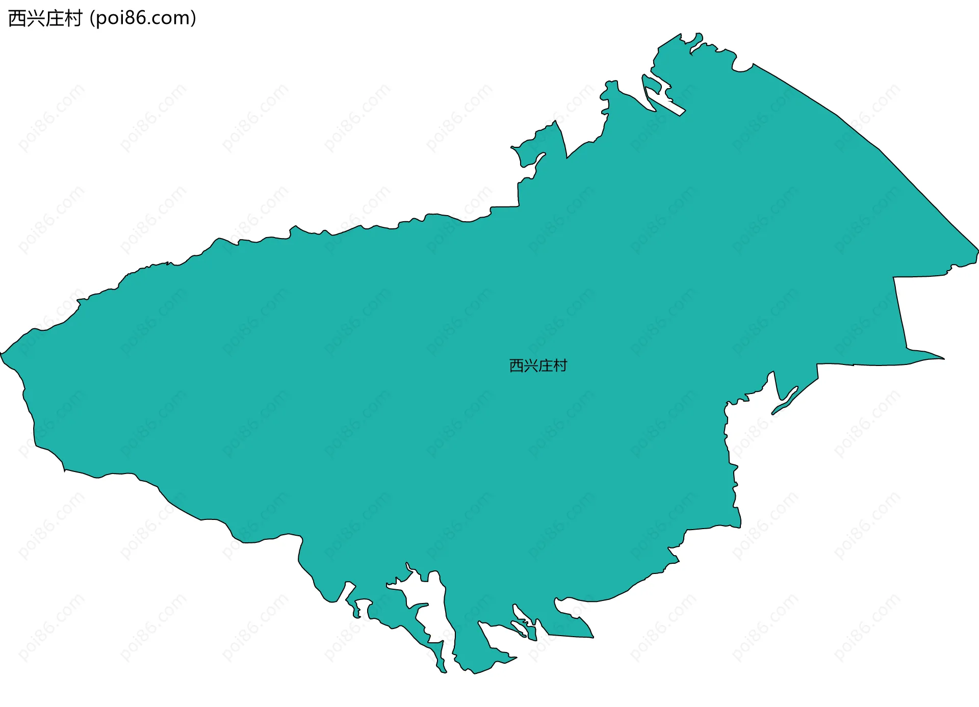 西兴庄村边界地图