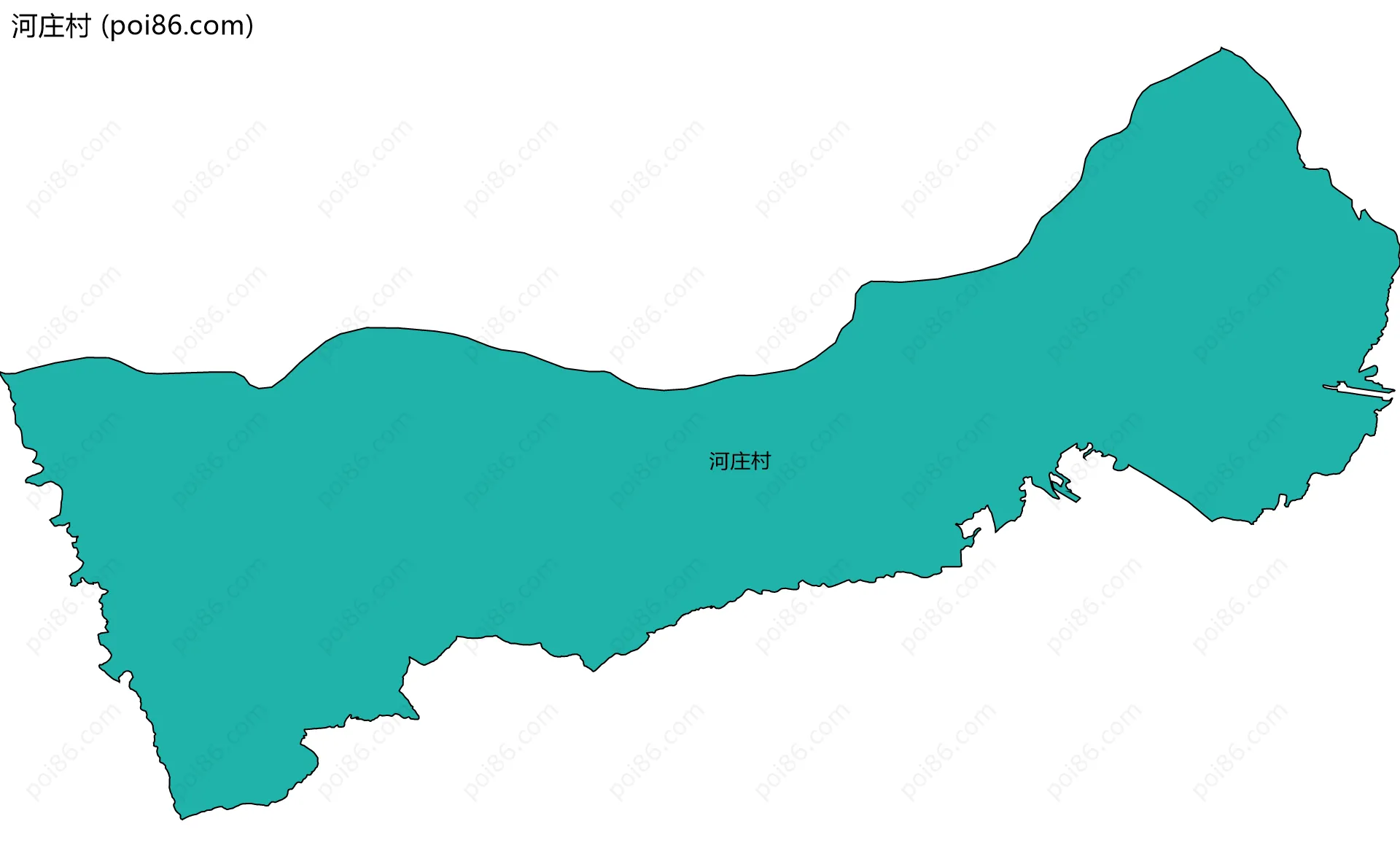 河庄村边界地图