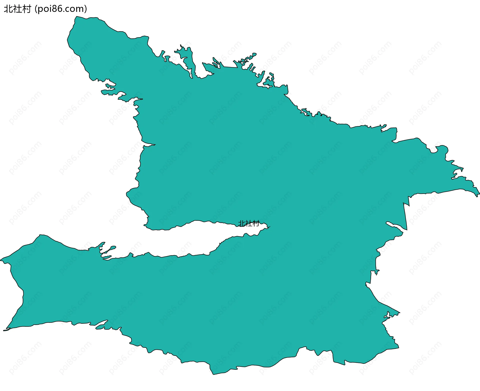 北社村边界地图