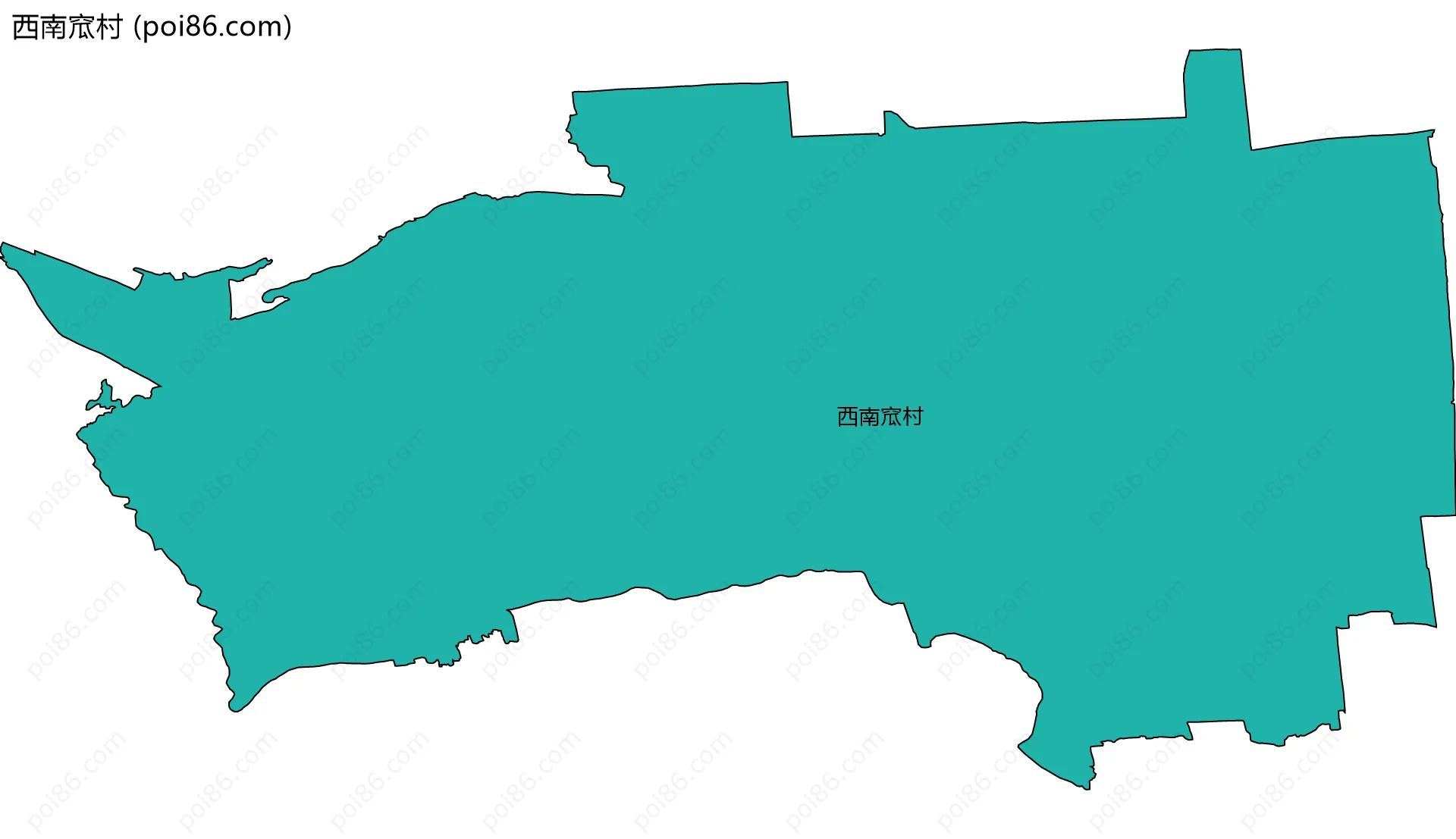 西南窊村边界地图