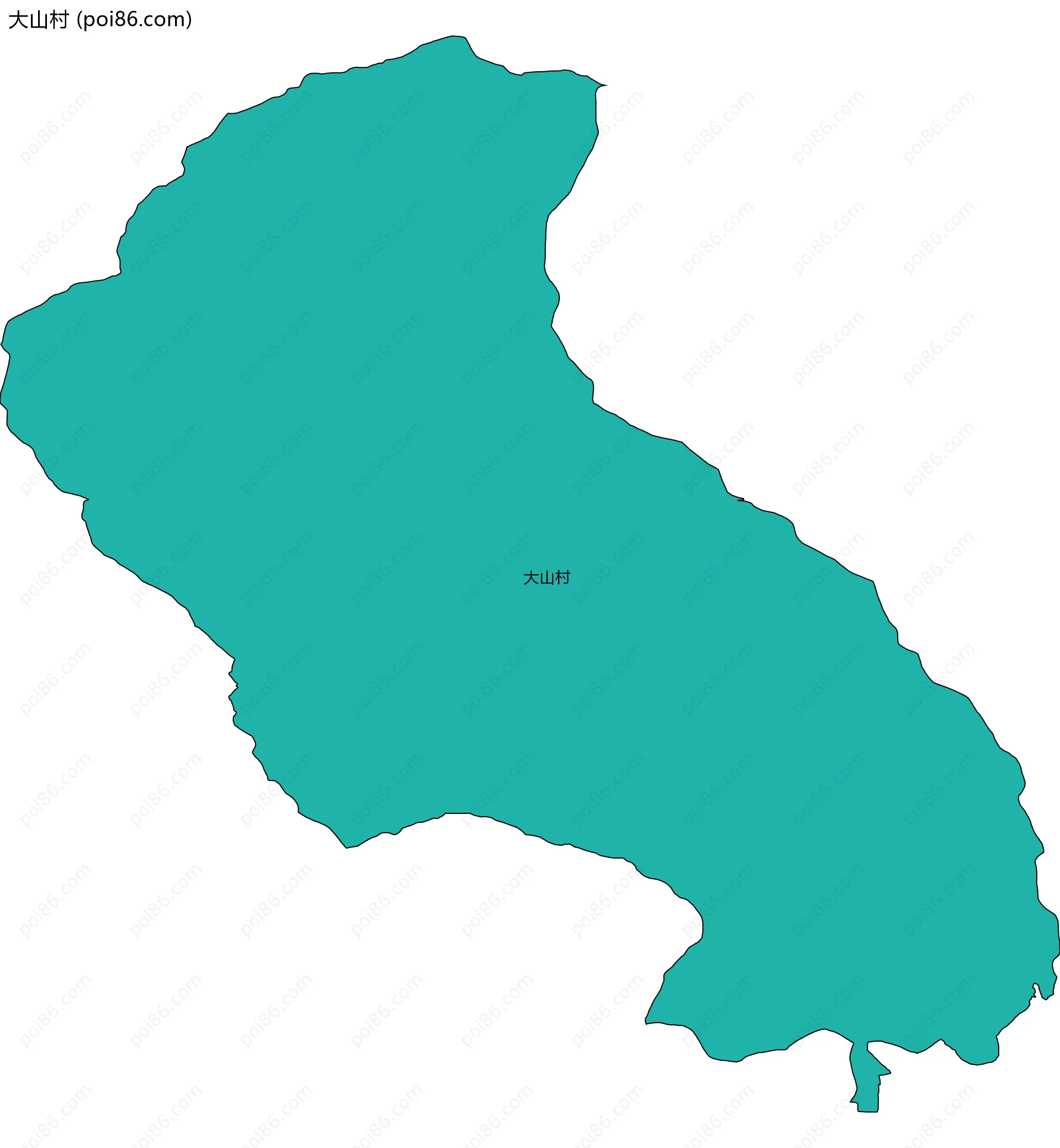 大山村边界地图