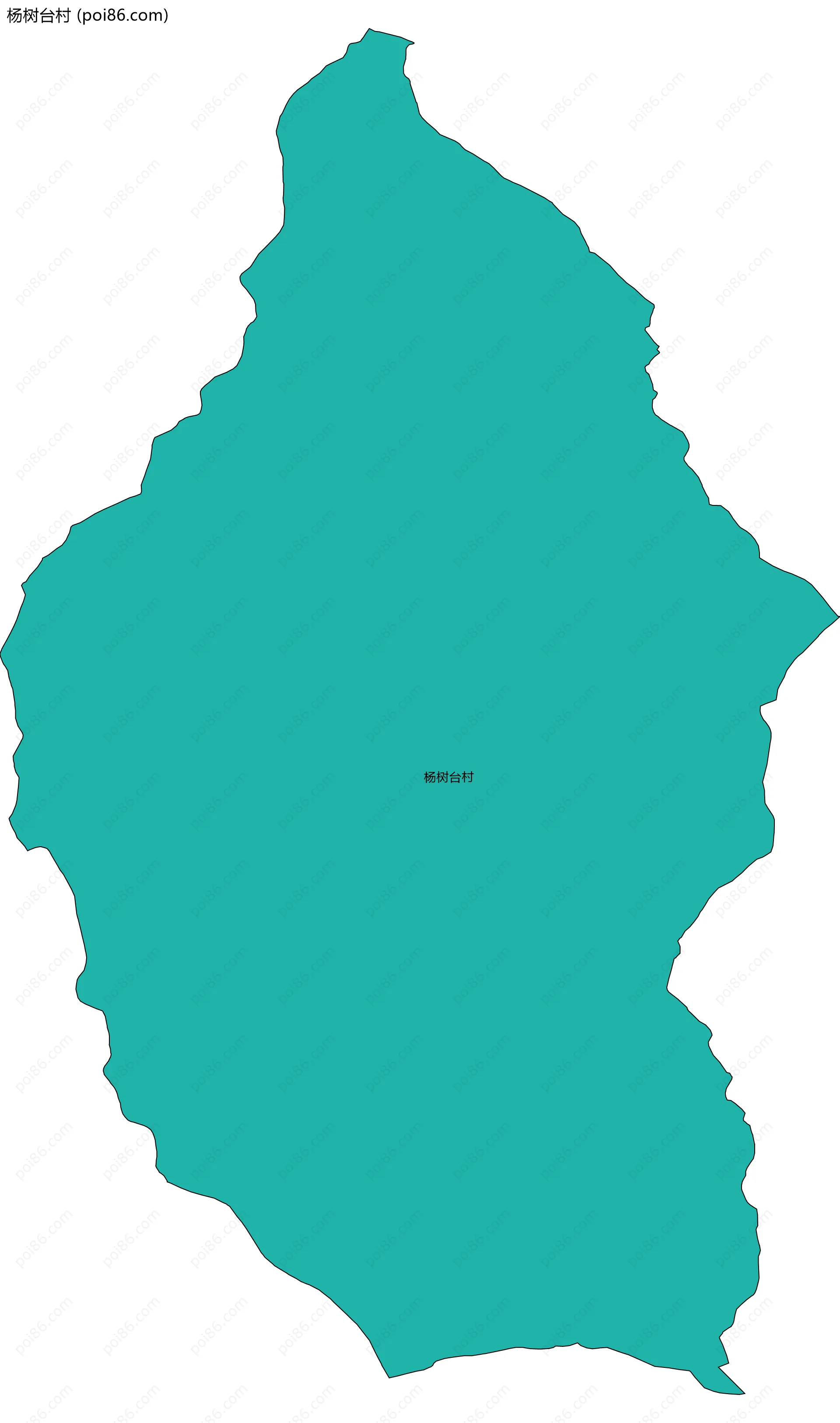 杨树台村边界地图