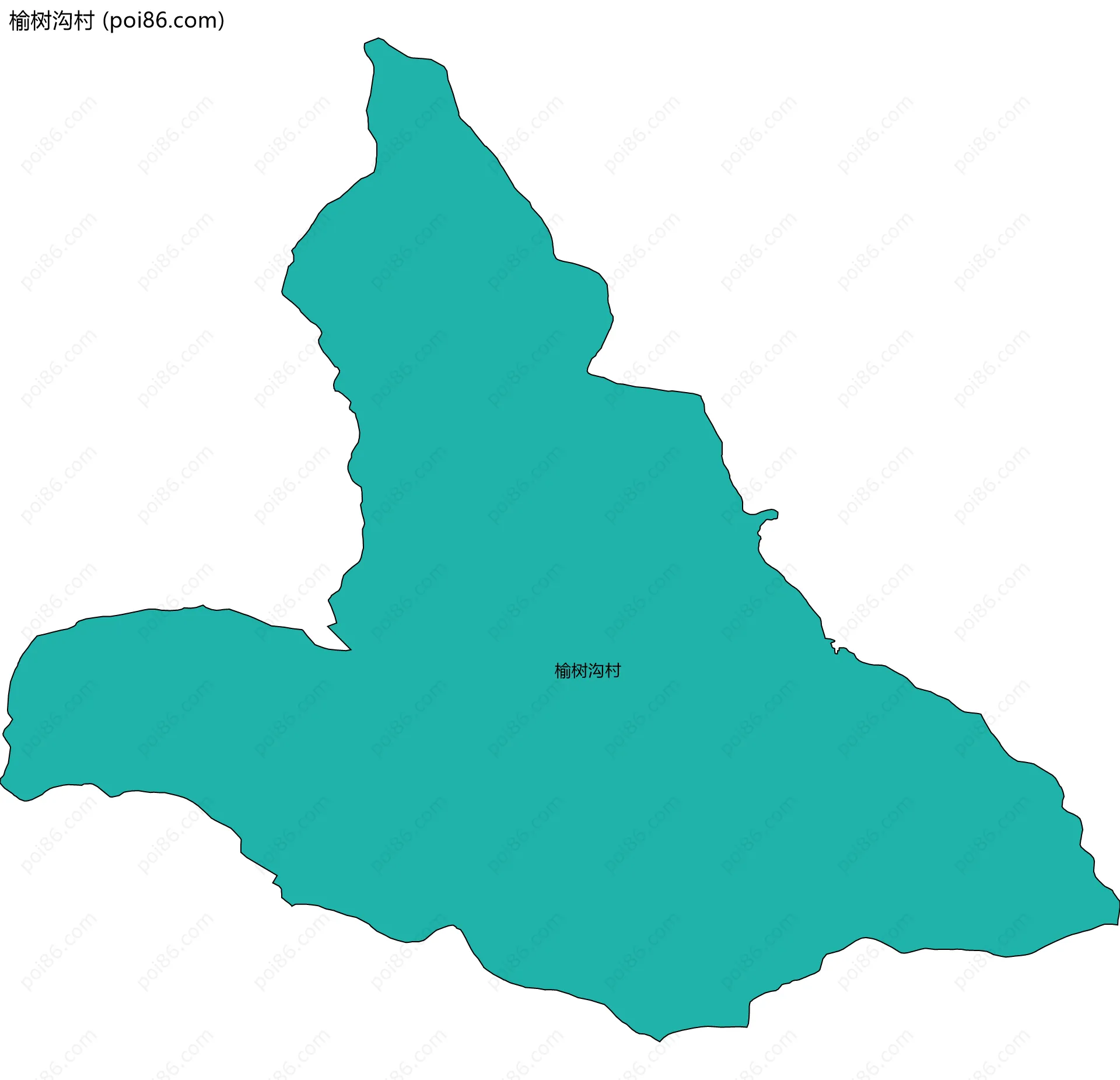 榆树沟村边界地图