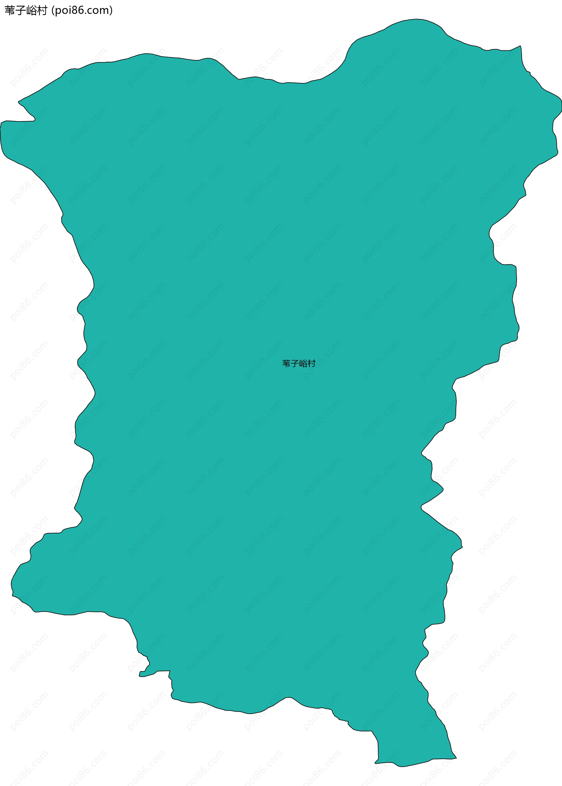 苇子峪村边界地图