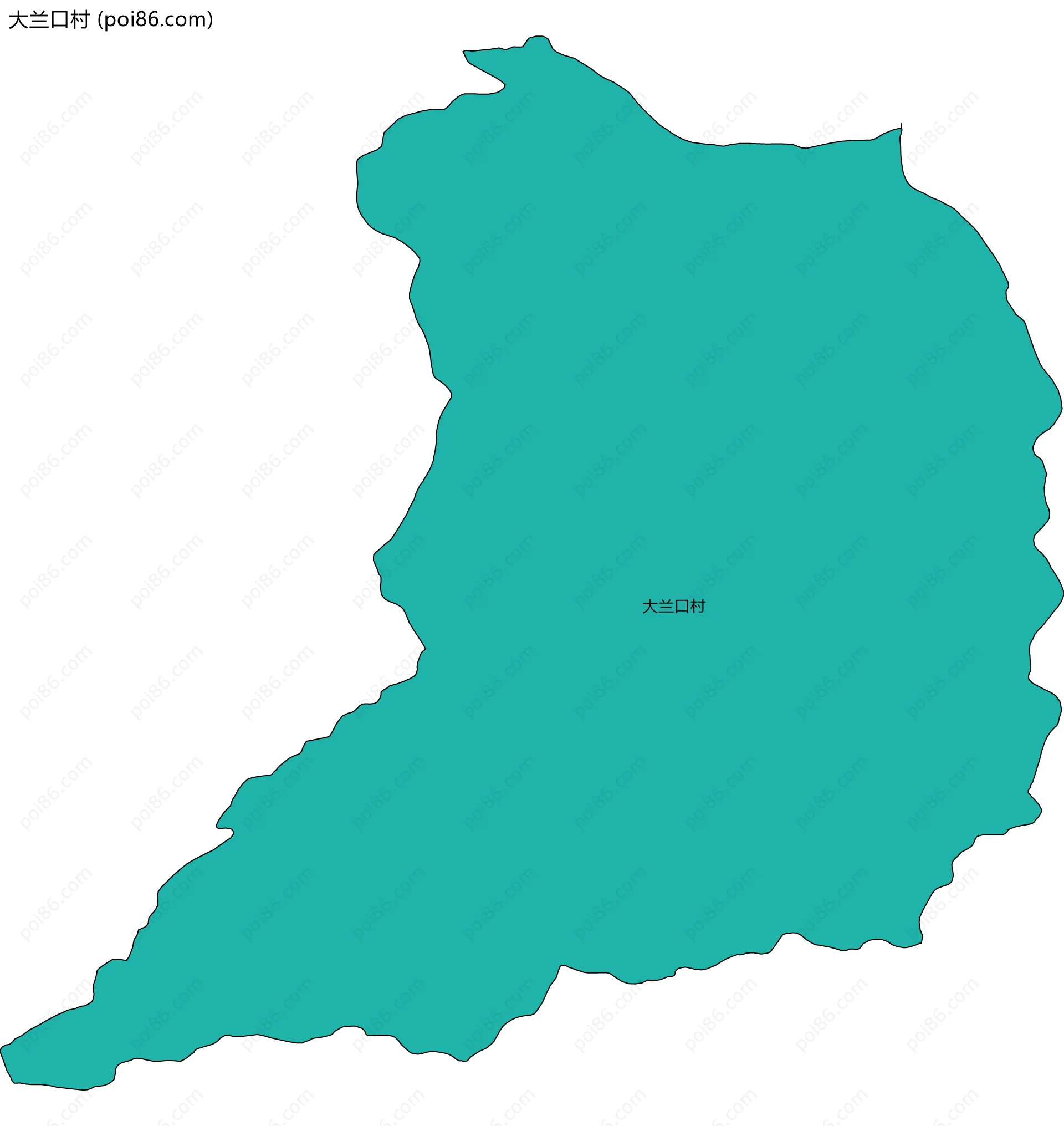 大兰口村边界地图