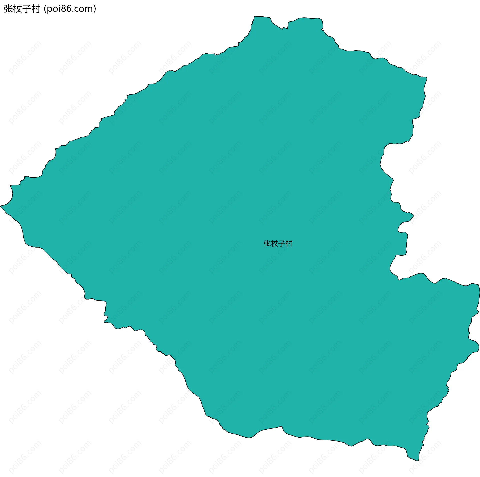 张杖子村边界地图