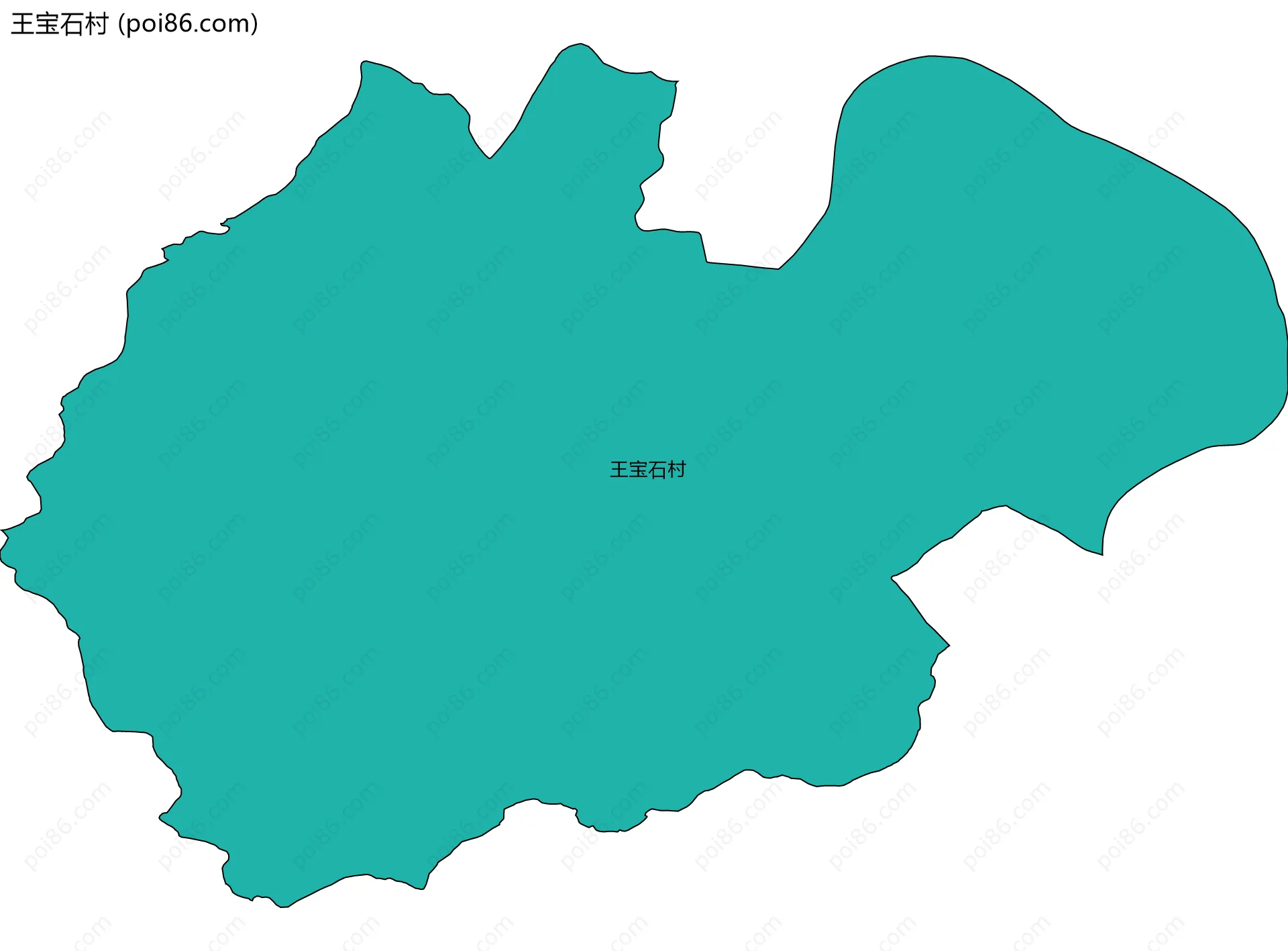 王宝石村边界地图
