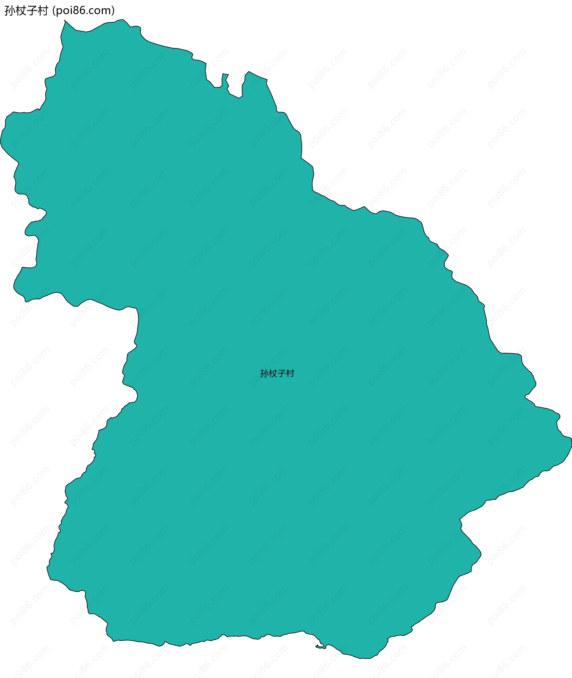 孙杖子村边界地图