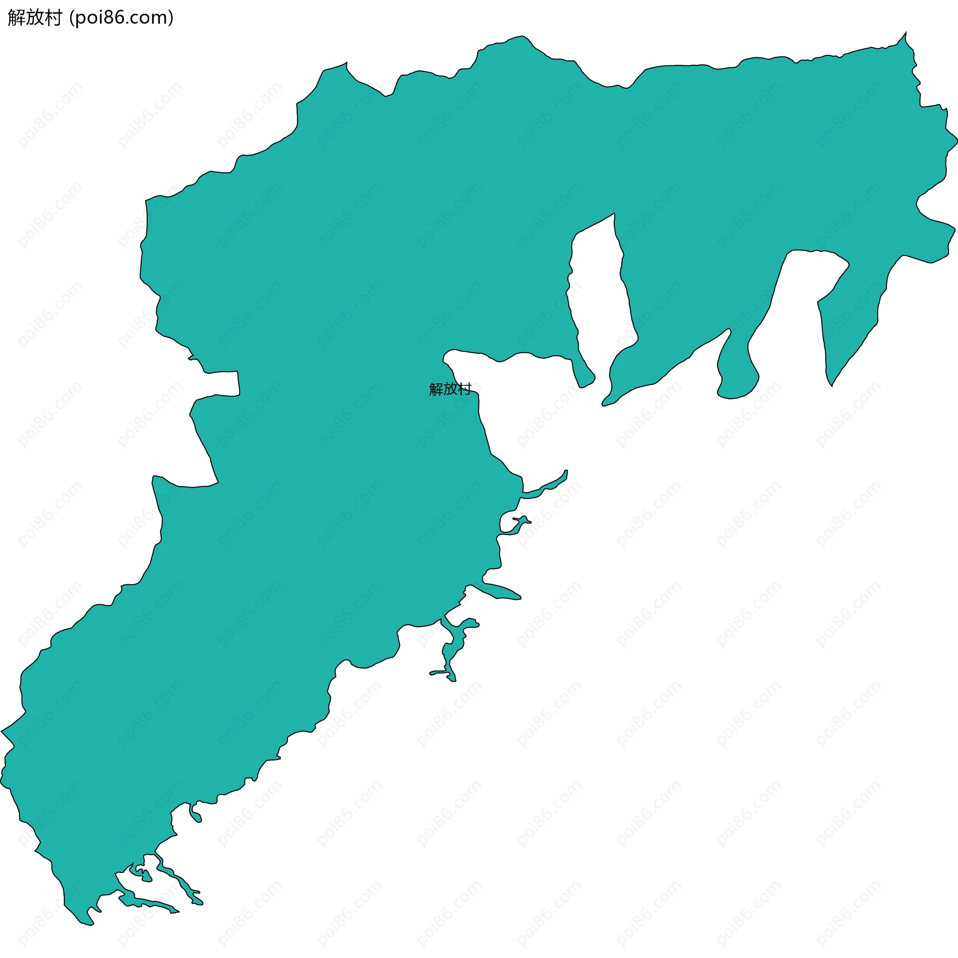 解放村边界地图