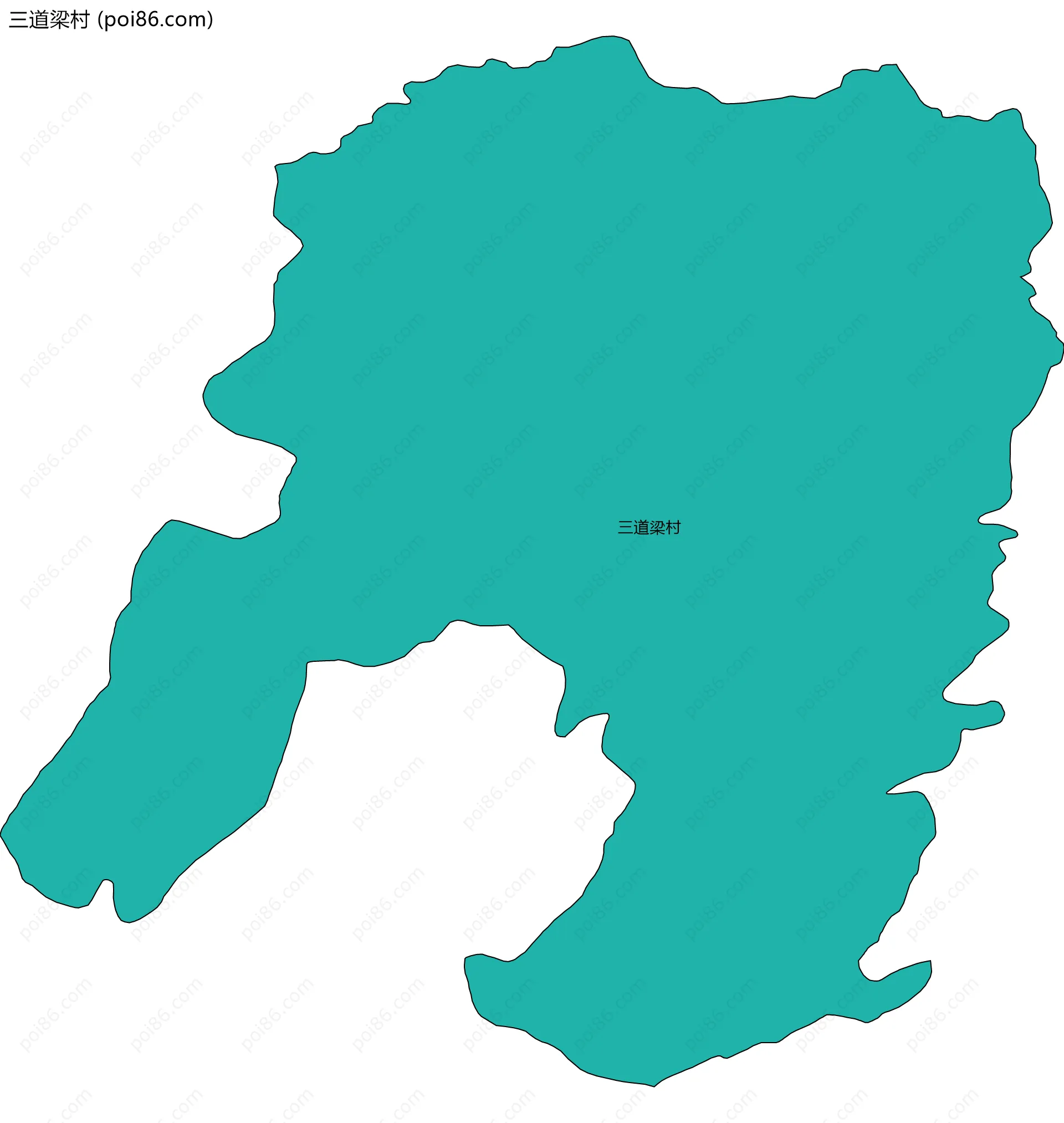 三道梁村边界地图