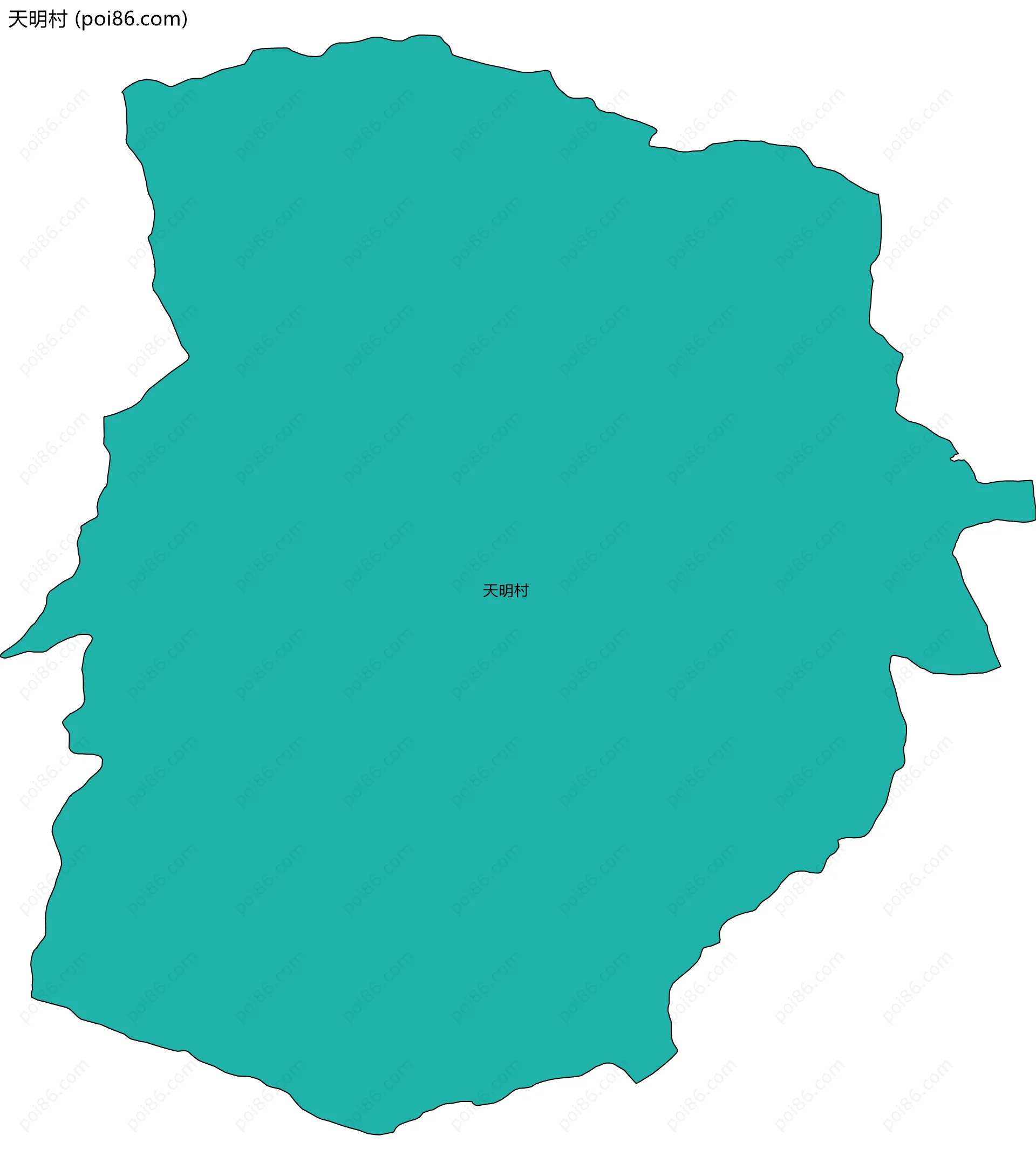 天明村边界地图