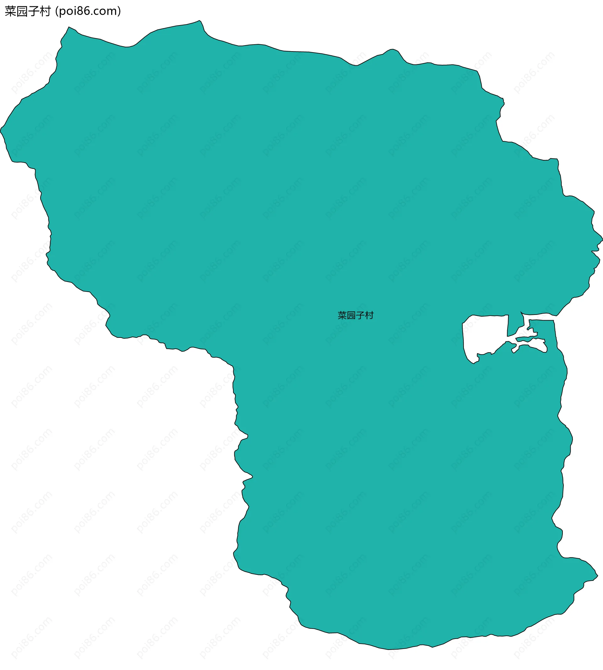 菜园子村边界地图