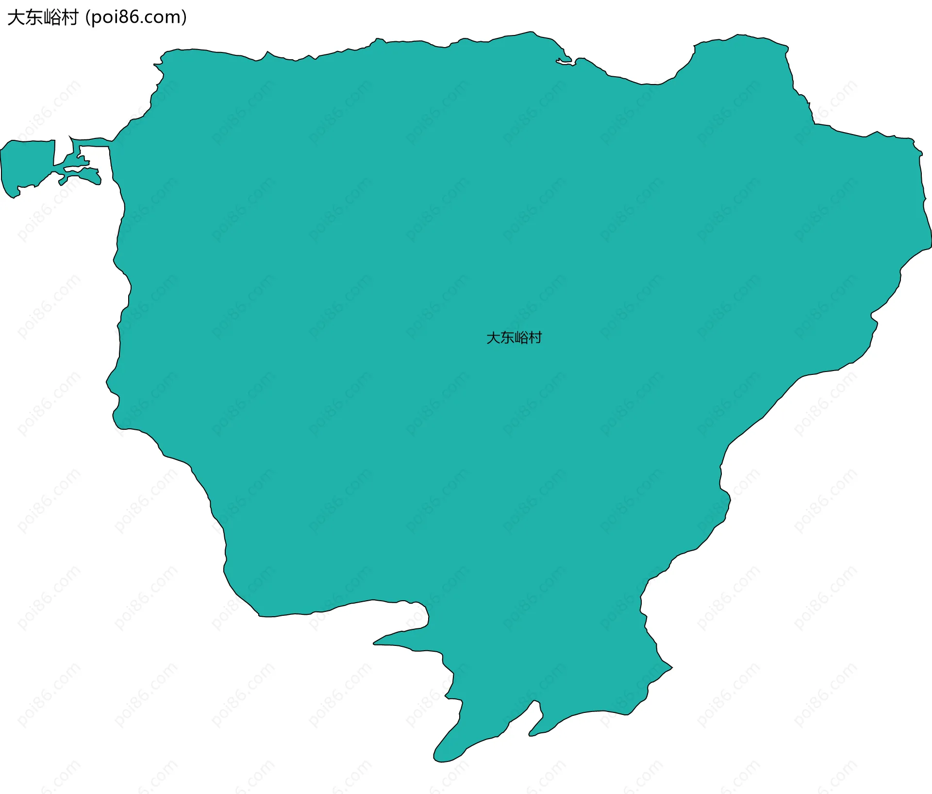 大东峪村边界地图