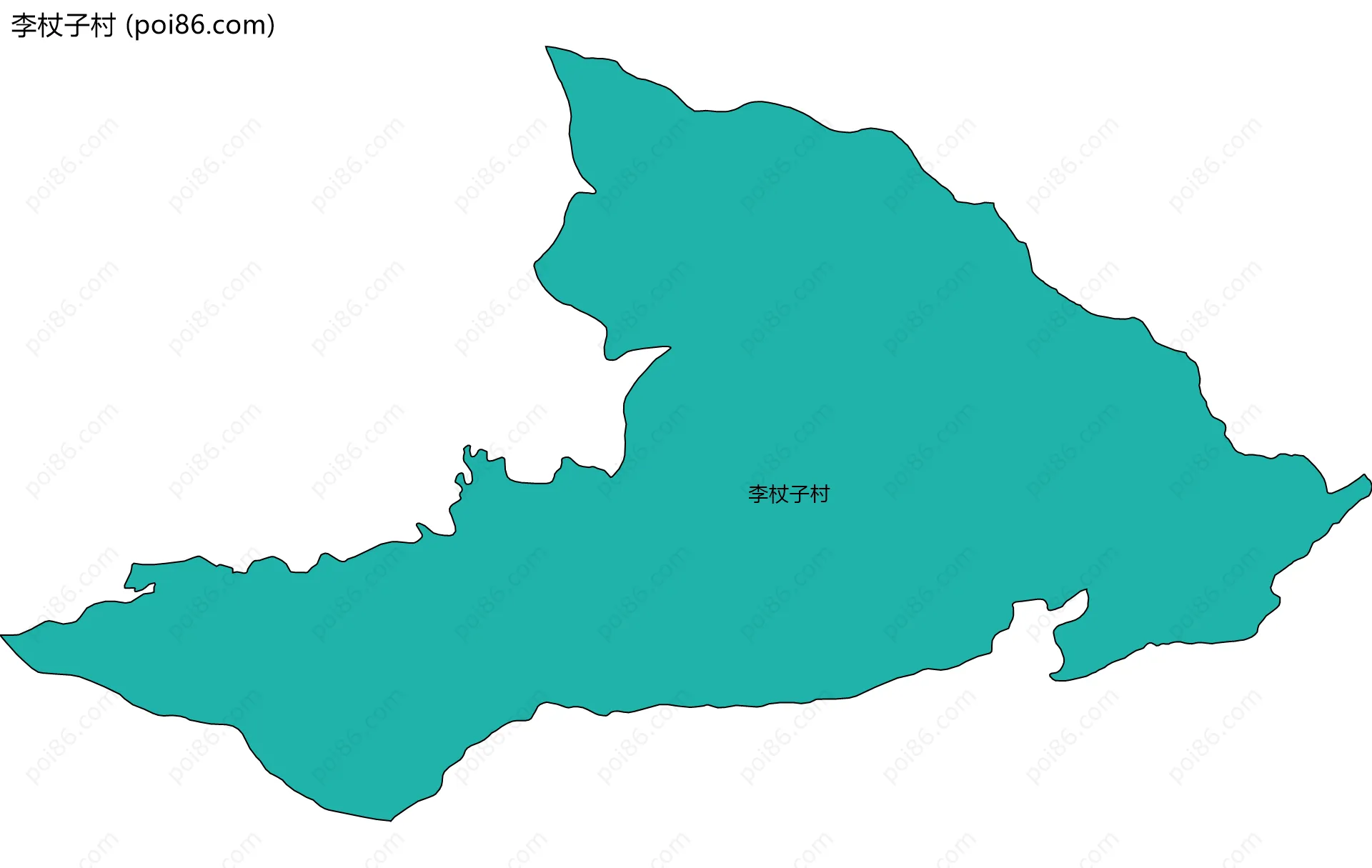 李杖子村边界地图