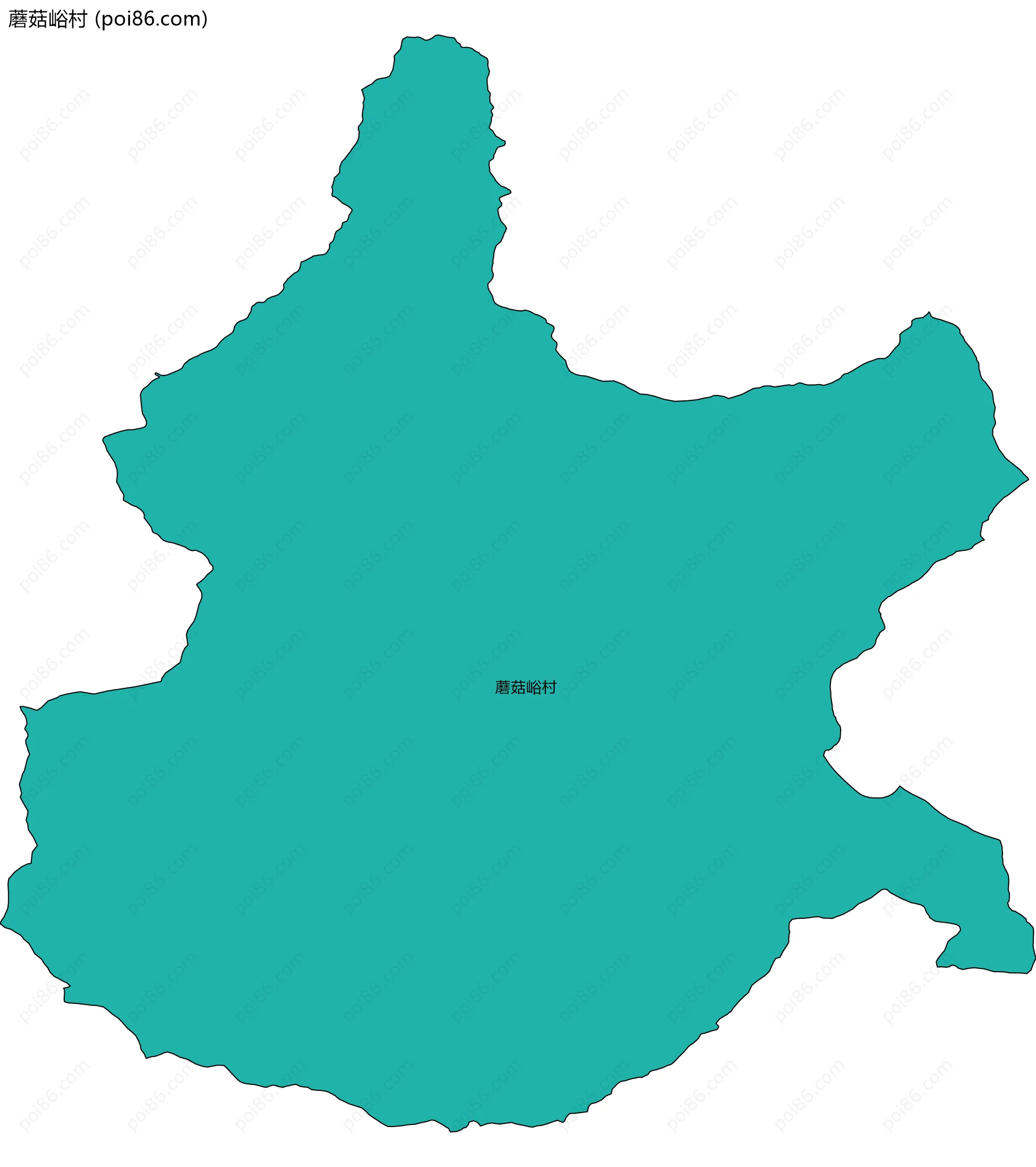 蘑菇峪村边界地图