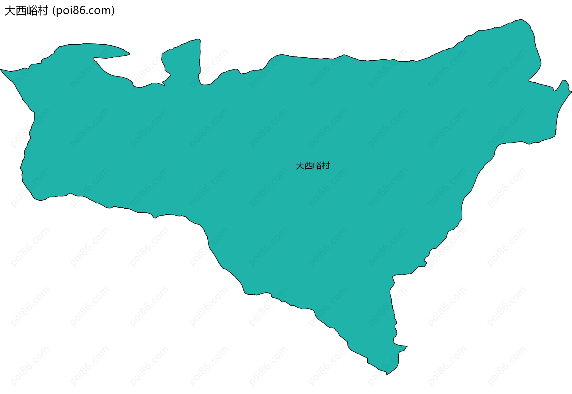 大西峪村边界地图