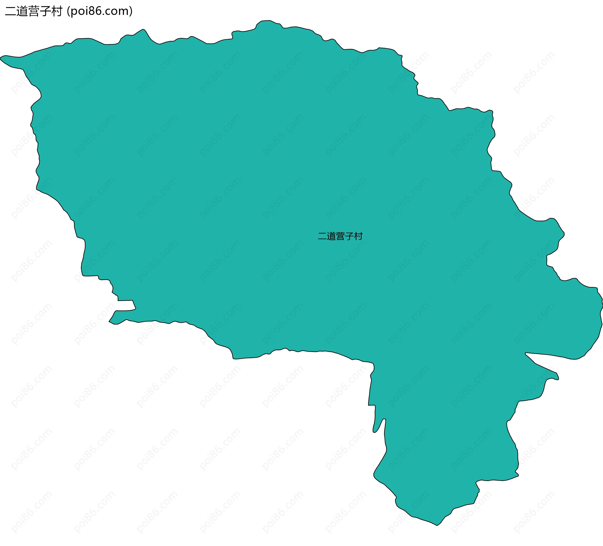 二道营子村边界地图