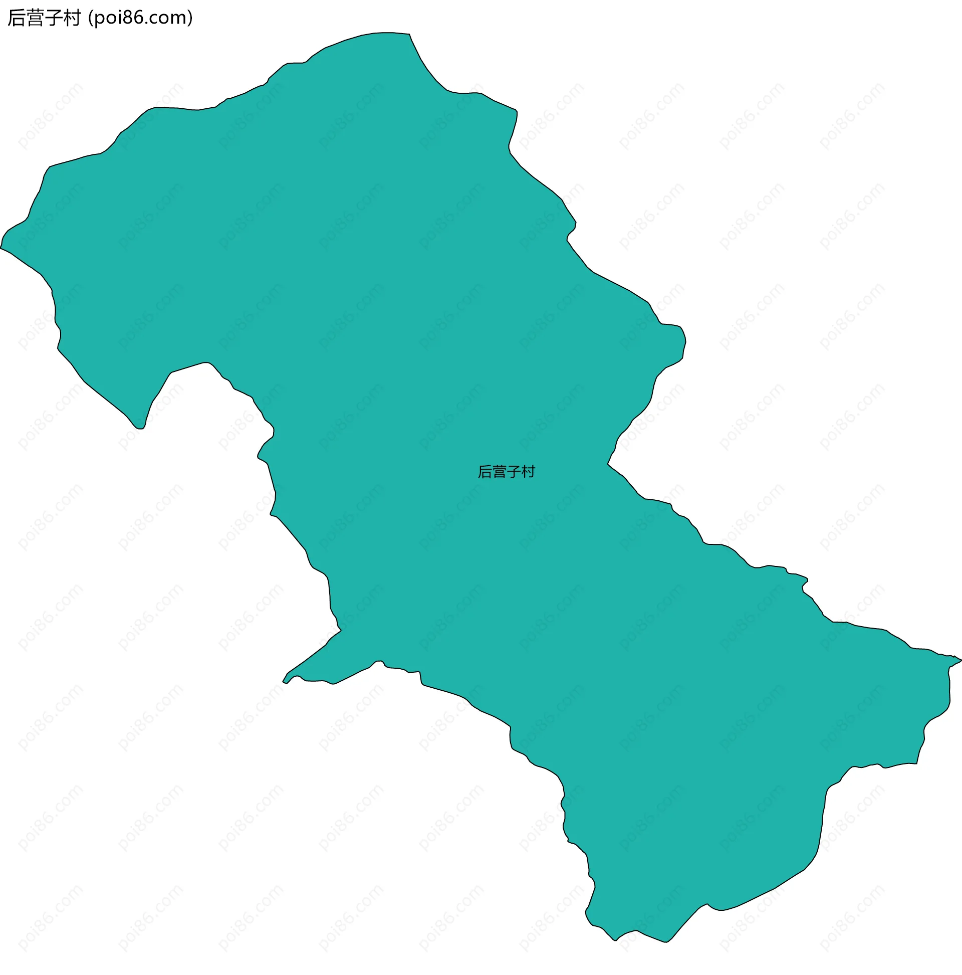 后营子村边界地图