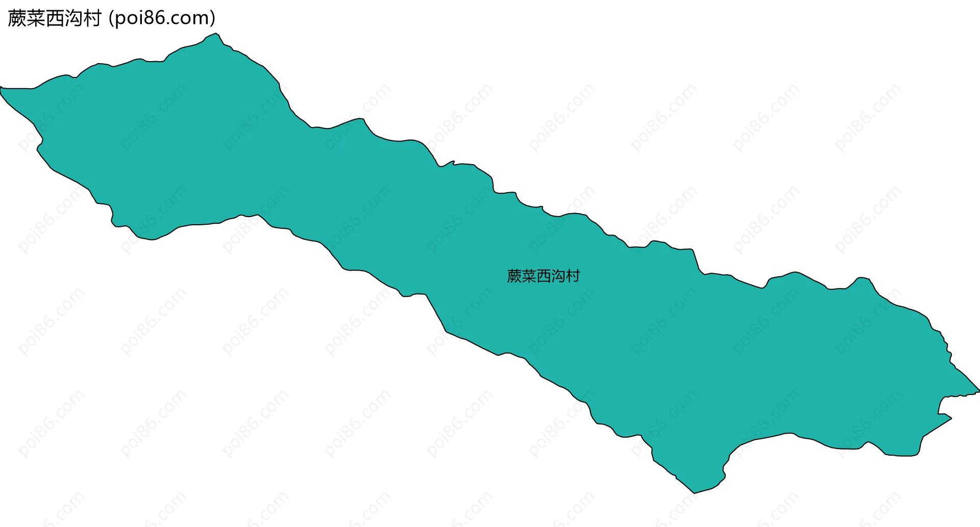 蕨菜西沟村边界地图