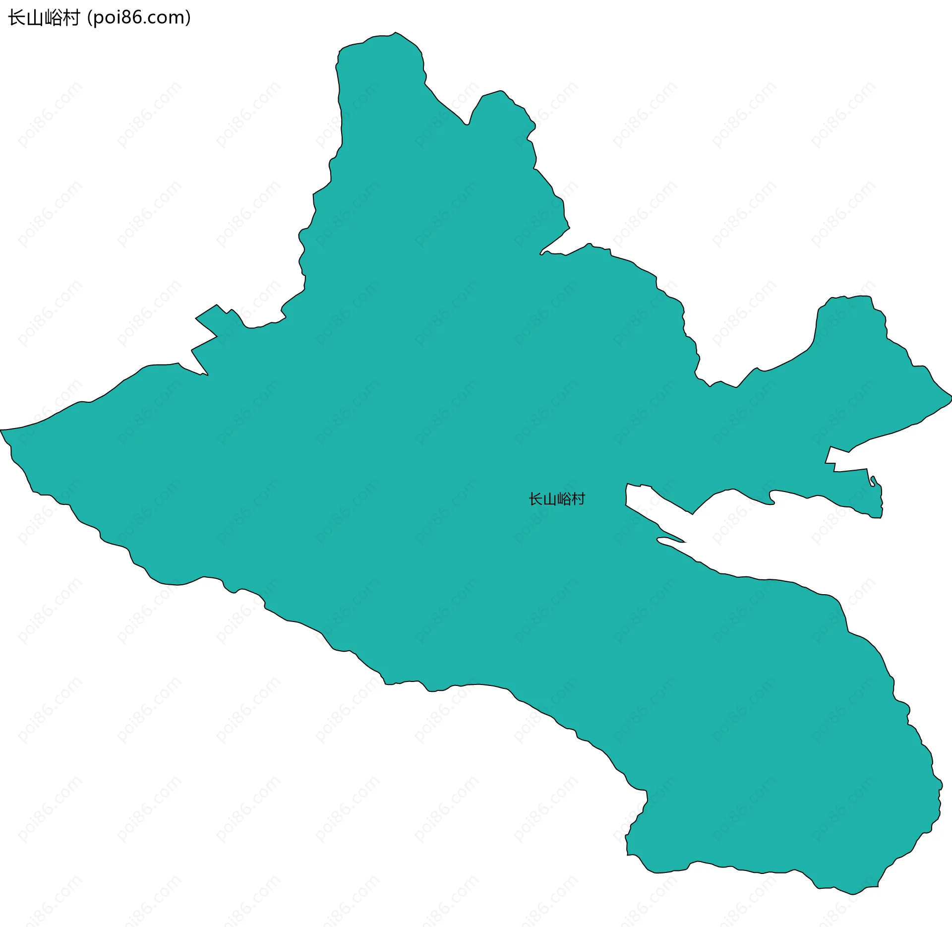 长山峪村边界地图