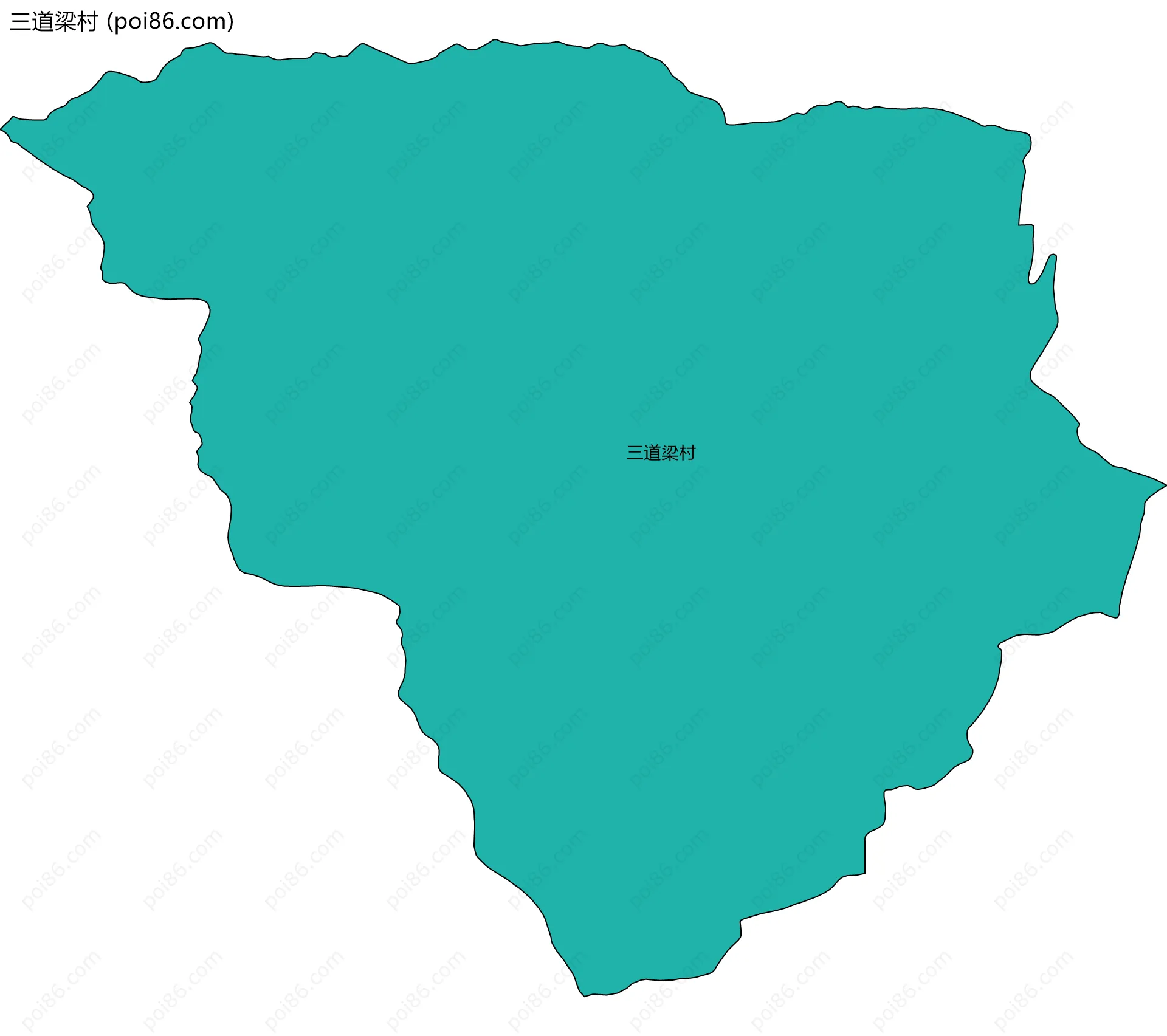 三道梁村边界地图
