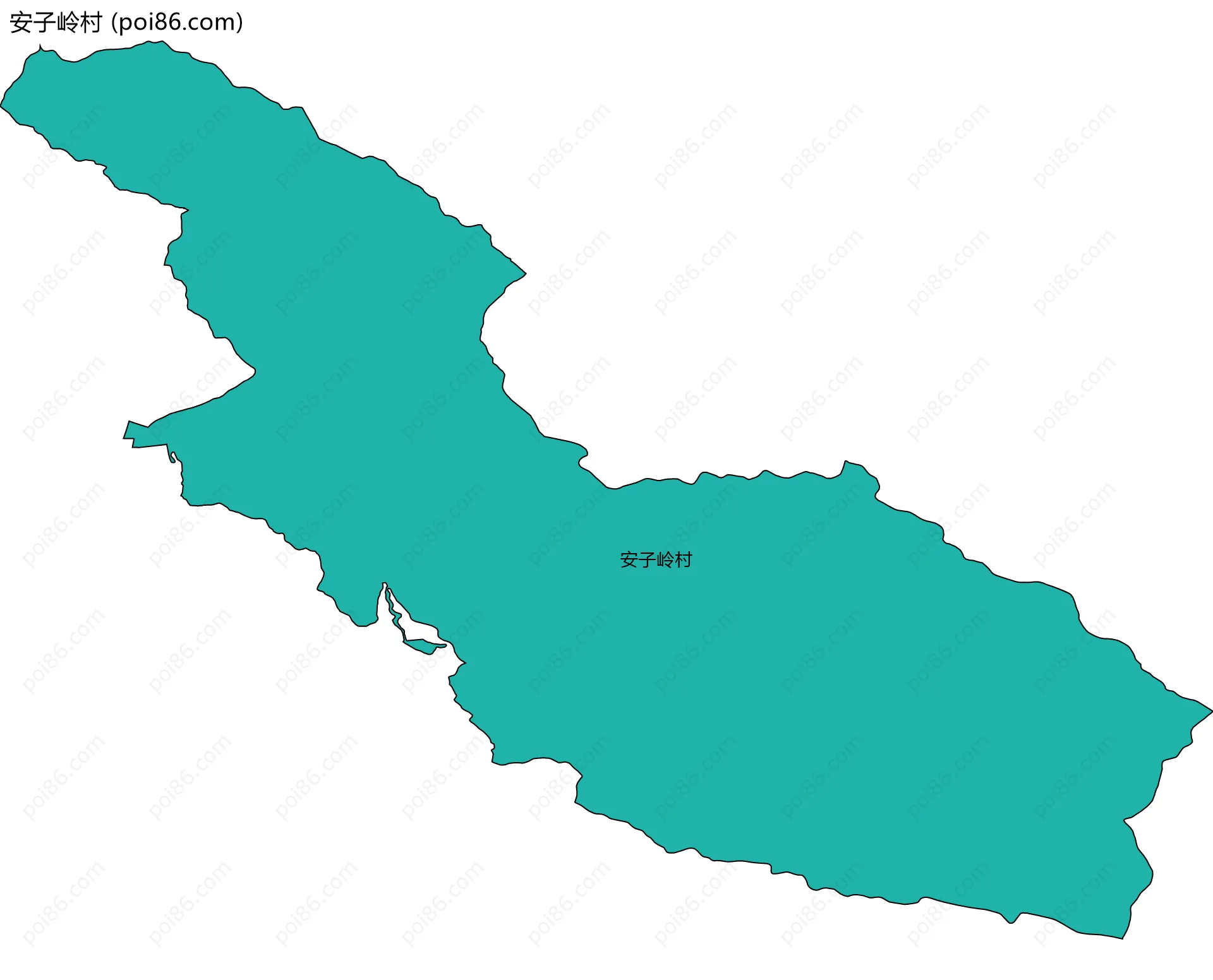 安子岭村边界地图