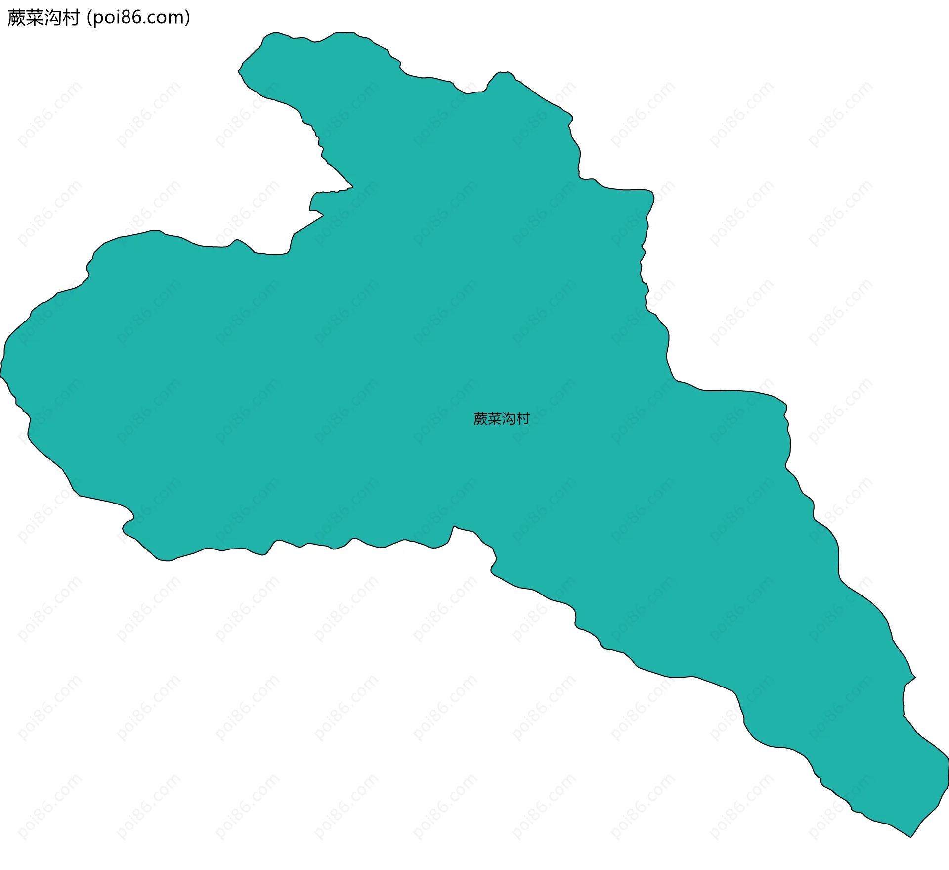 蕨菜沟村边界地图
