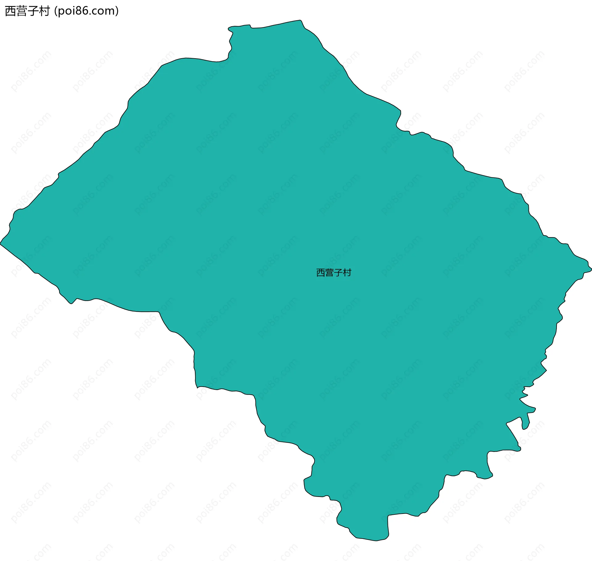 西营子村边界地图