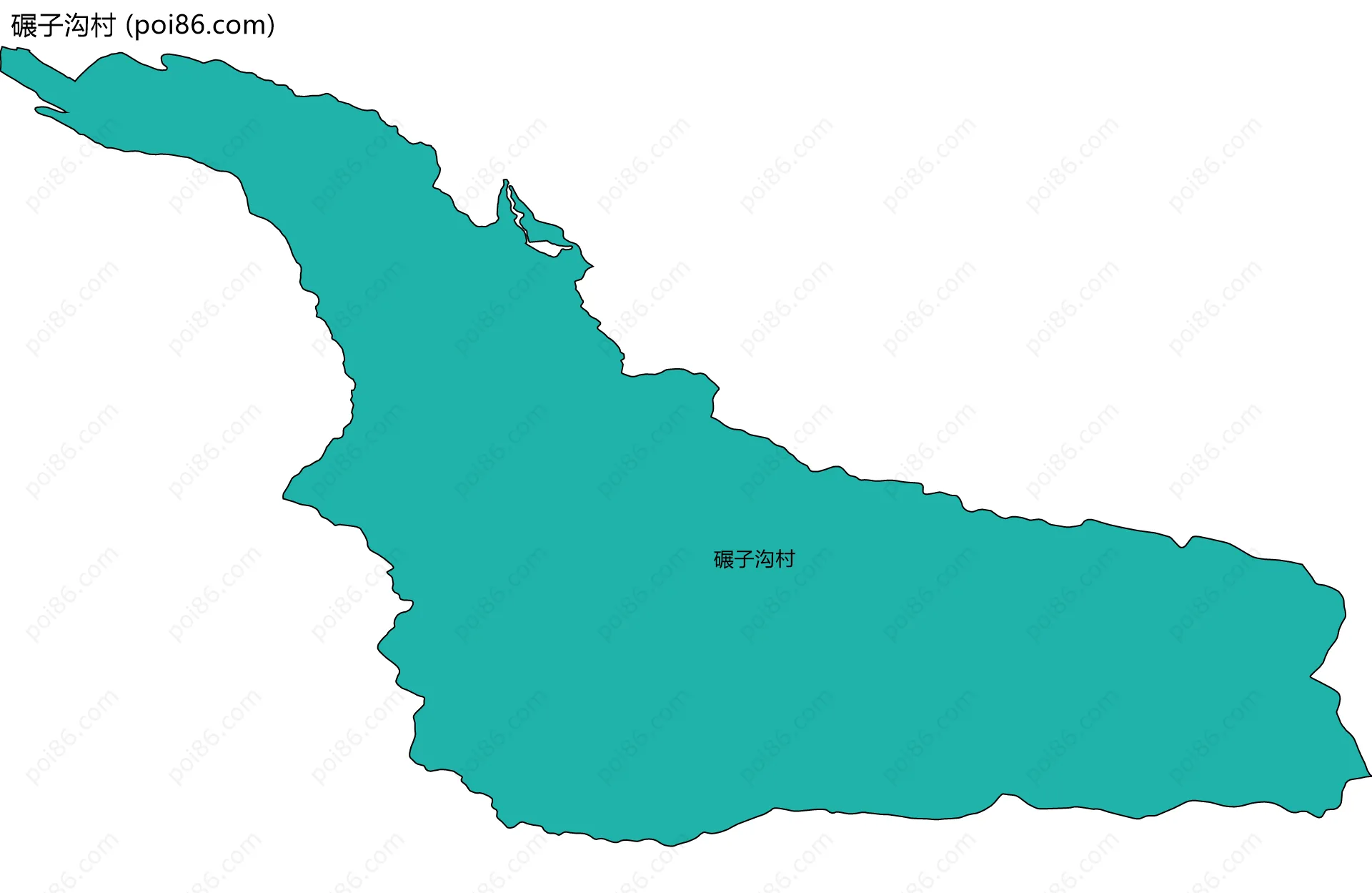 碾子沟村边界地图