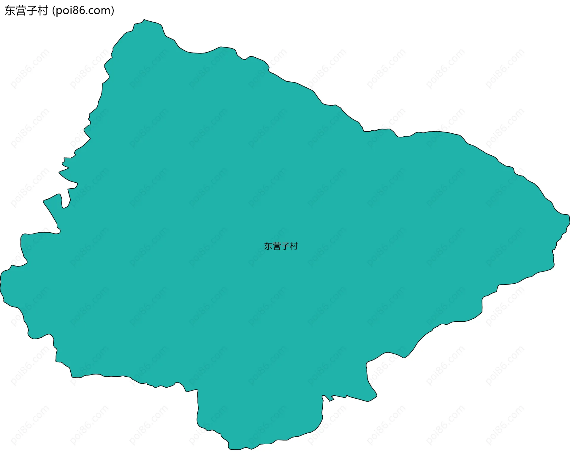 东营子村边界地图